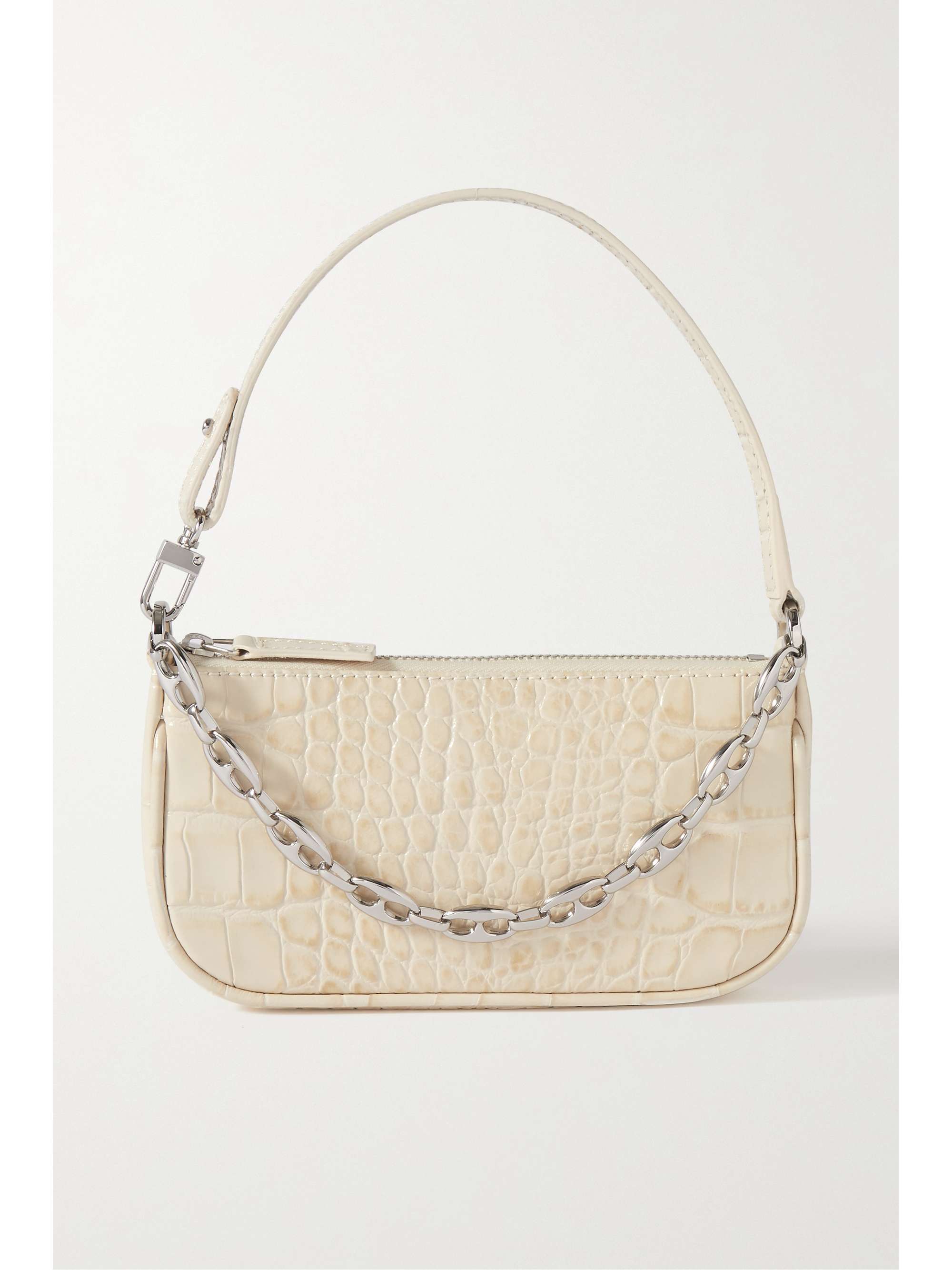 Rachel mini chain-embellished croc-effect leather shoulder bag