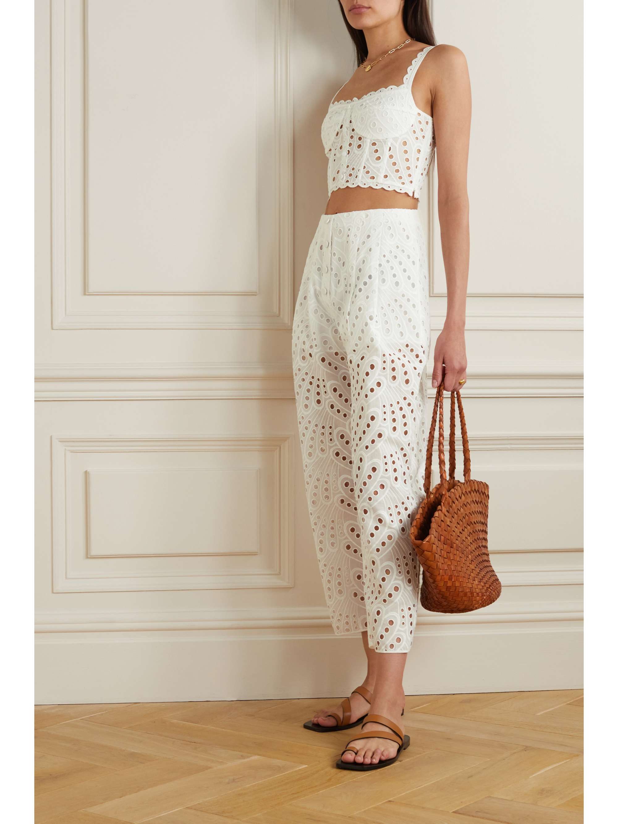 White Simone broderie anglaise cotton 