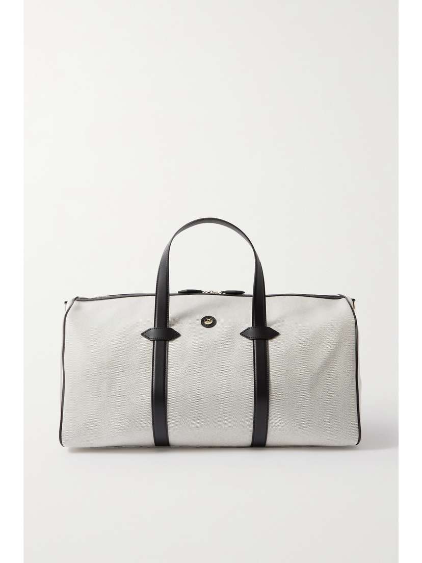Paravel + Net Sustain Main Line Vegan Leather-trimmed Canvas Duffle Bag