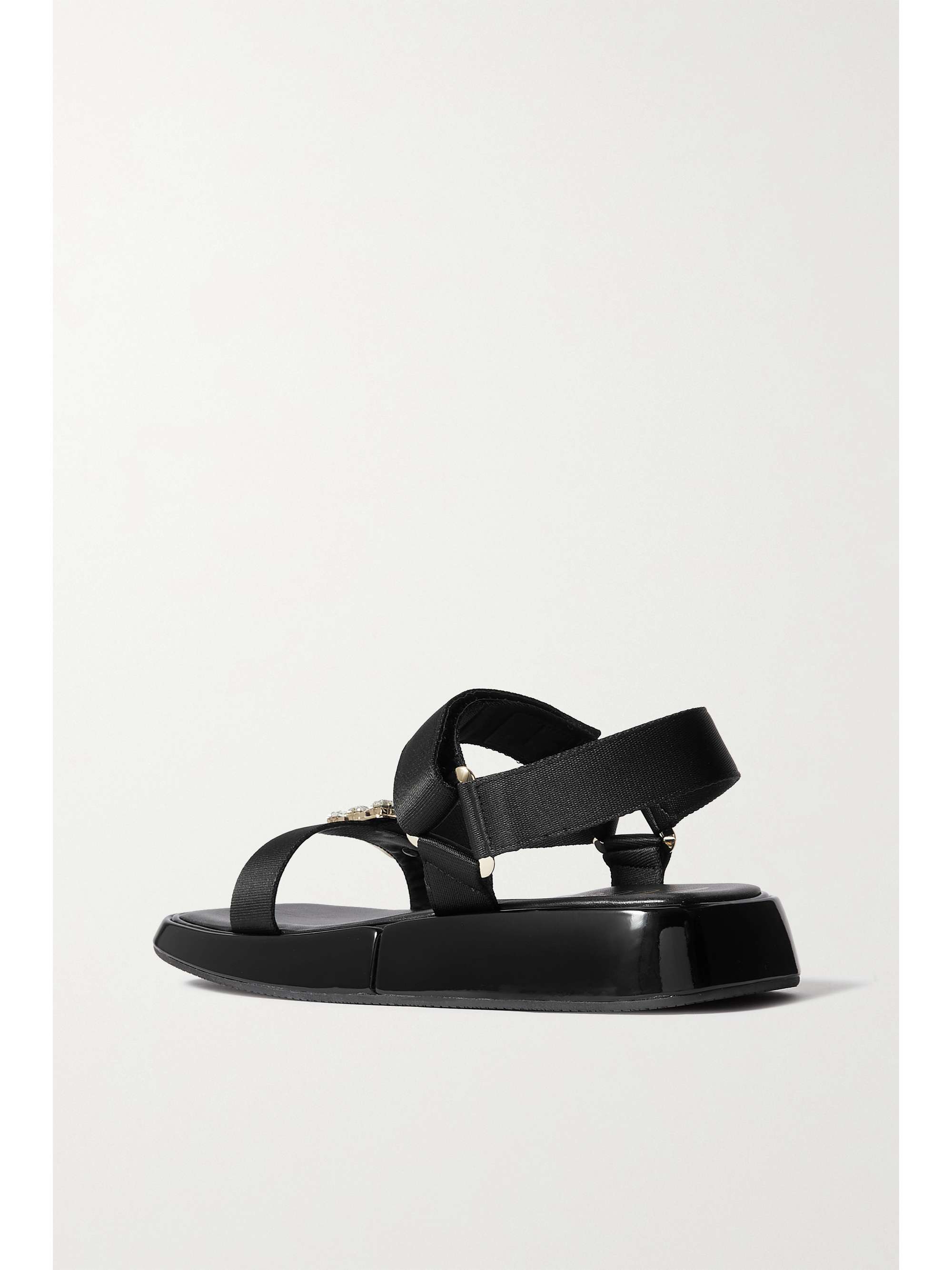 ROGER VIVIER Trekky Slide crystal-embellished canvas sandals