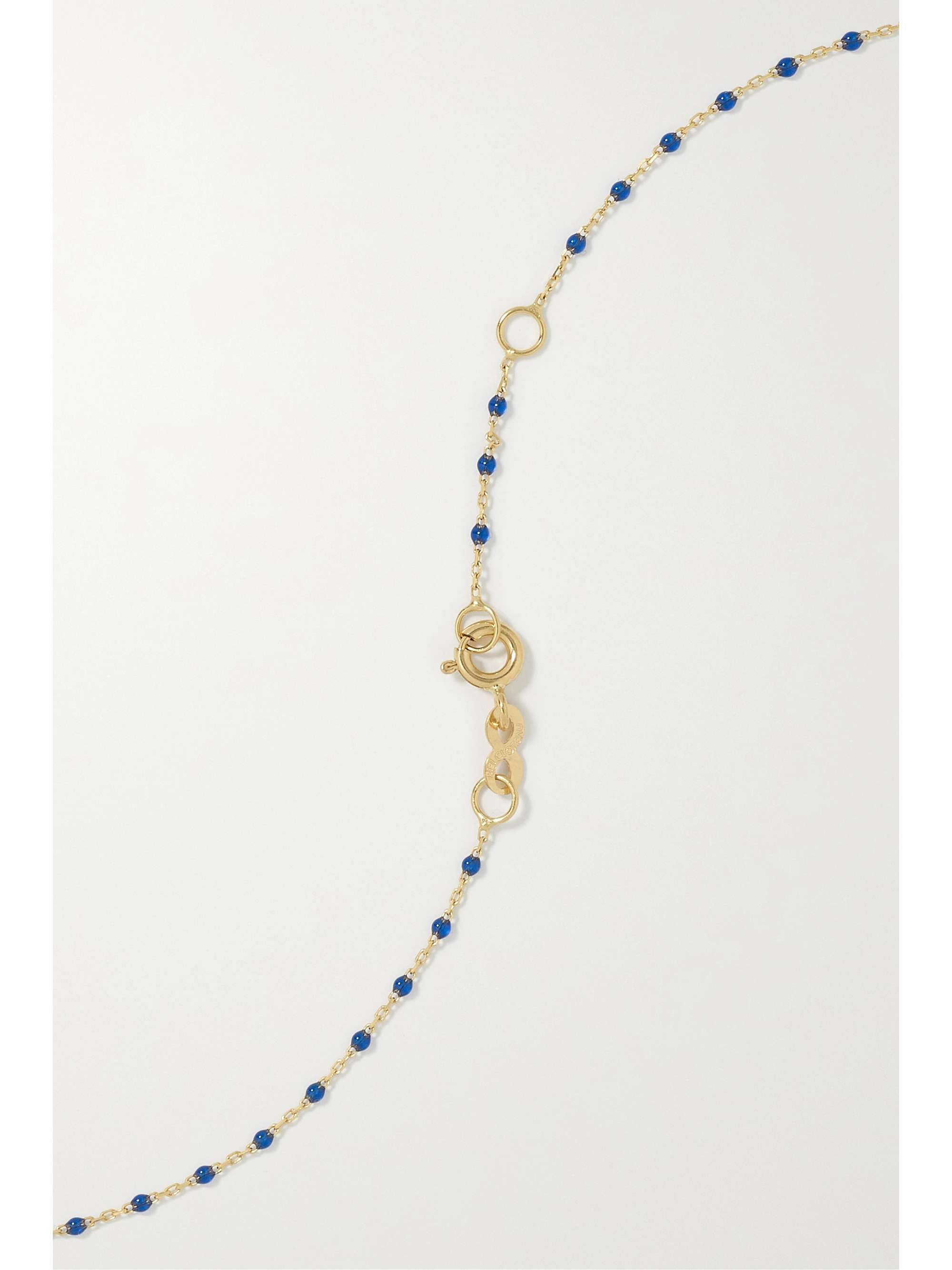 GIGI CLOZEAU Mini Gigi 18-karat gold, resin and diamond necklace