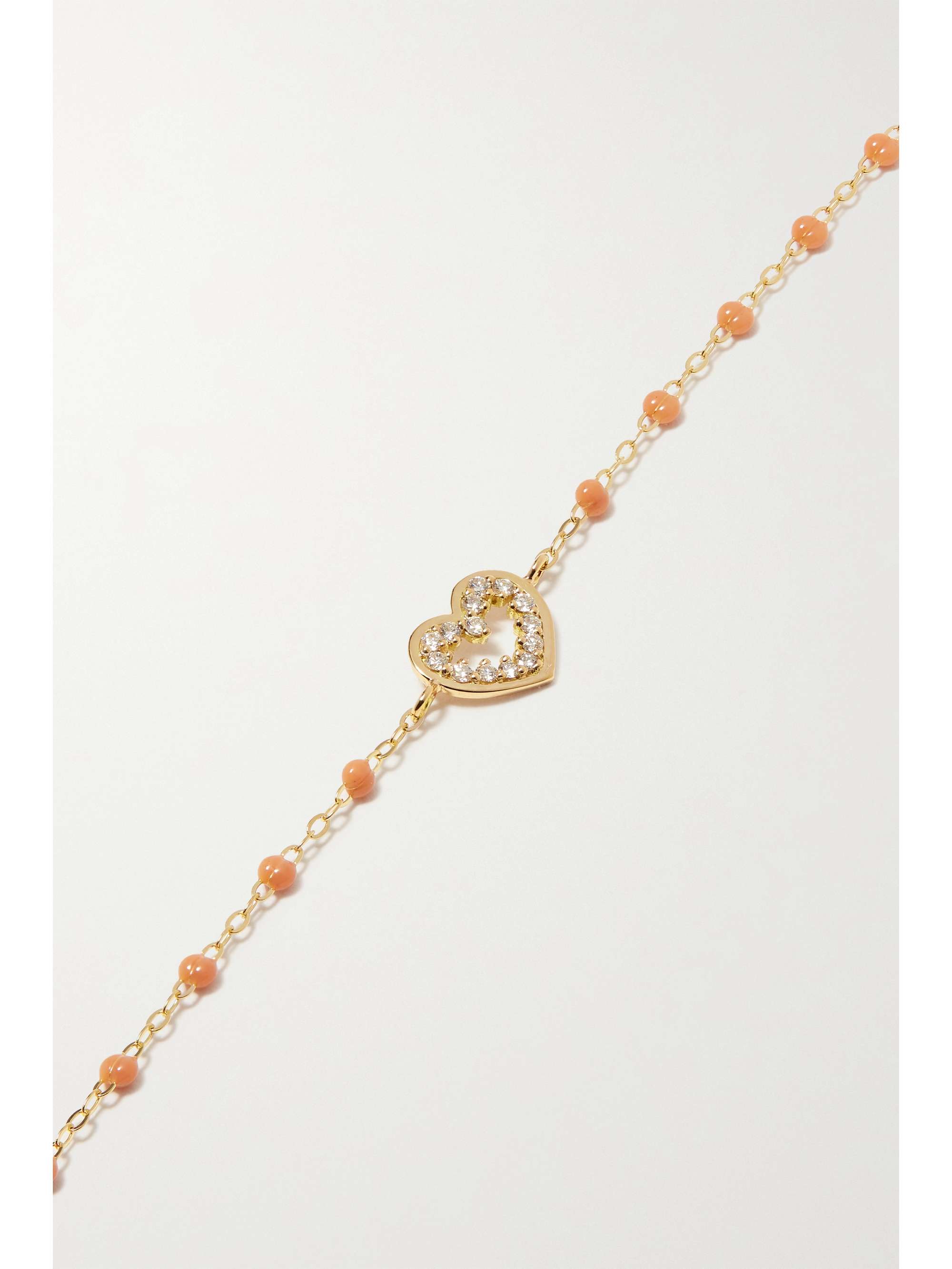 GIGI CLOZEAU Heart Supreme 18-karat gold, resin and diamond bracelet