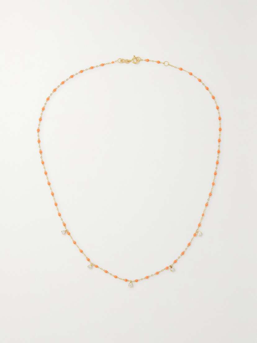 Gigi Clozeau Gigi Supreme 18-karat Gold, Resin And Diamond Necklace
