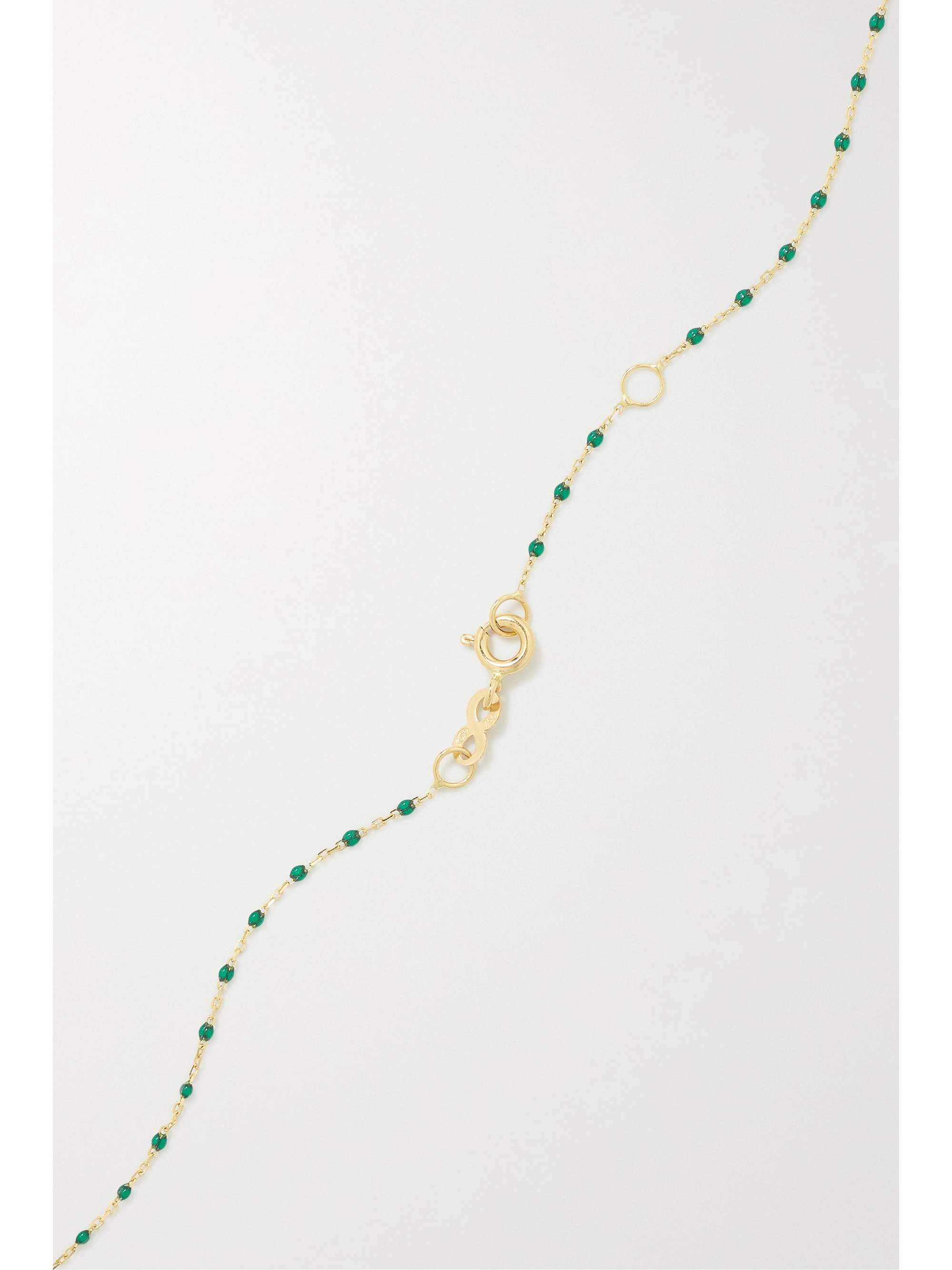 GIGI CLOZEAU Mini Gigi 18-karat gold, resin and diamond necklace