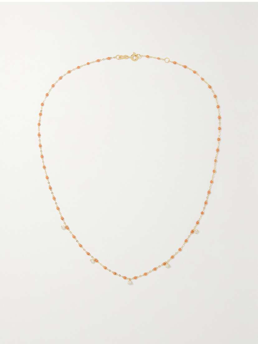 Gigi Clozeau Gigi Supreme 18-karat Gold, Resin And Diamond Necklace