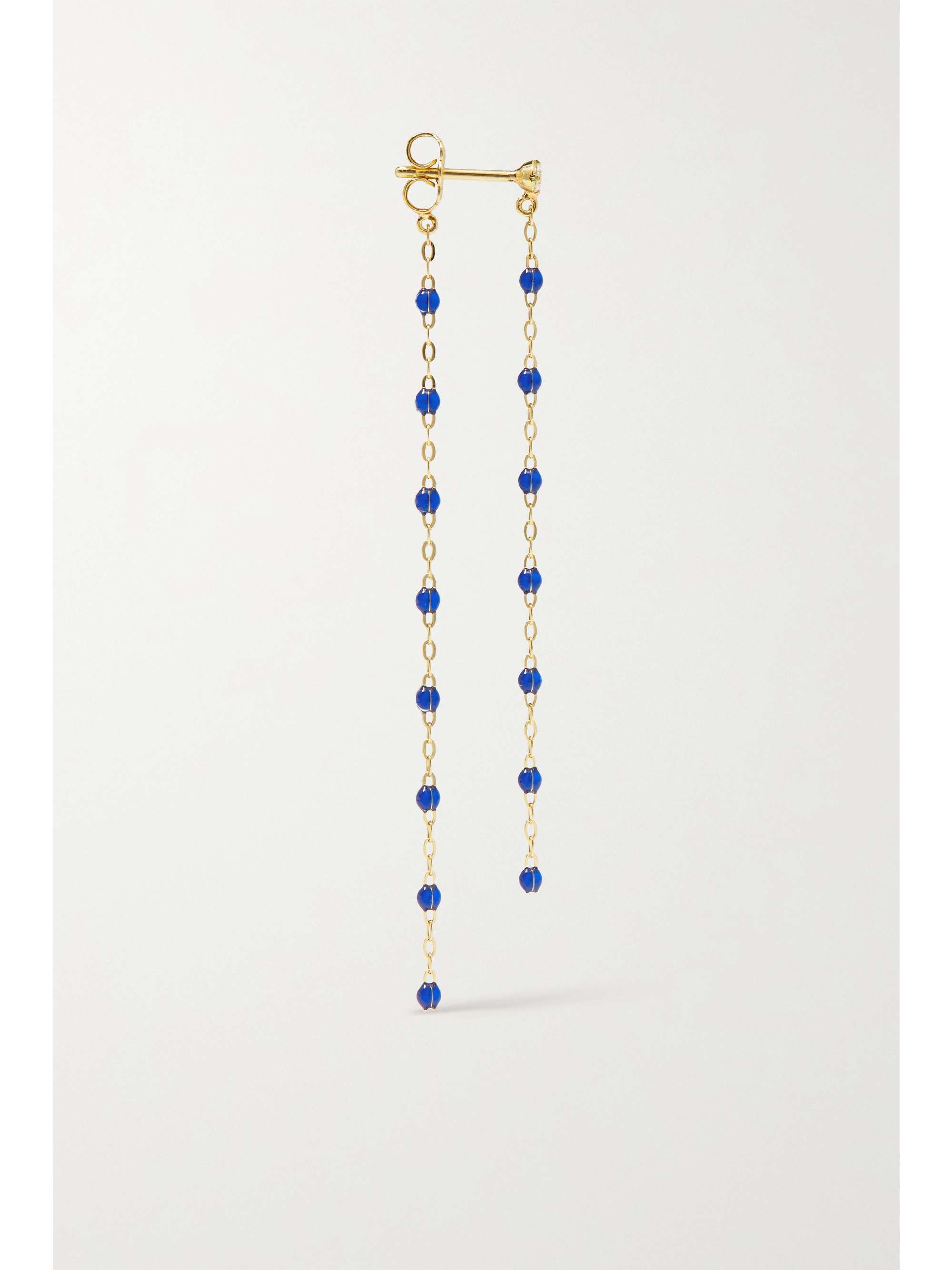 GIGI CLOZEAU Classic Gigi 18-karat gold, resin and diamond earrings