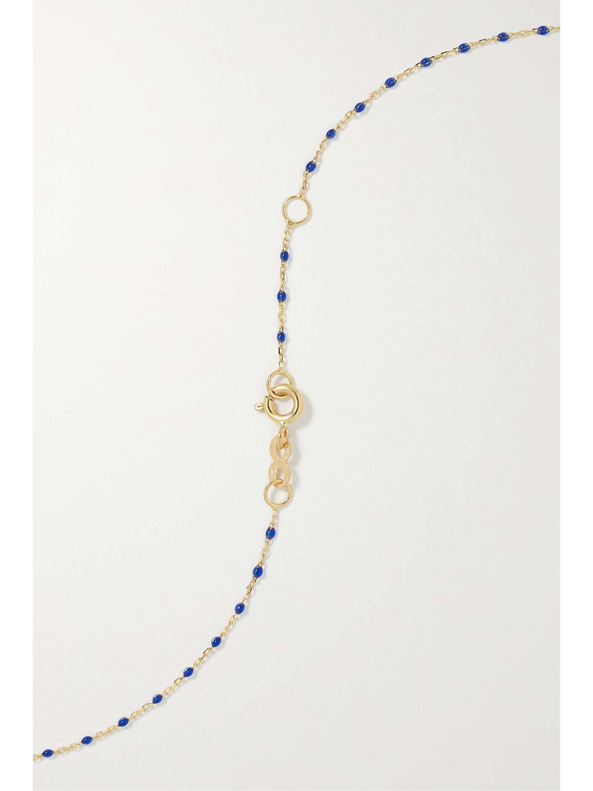 GIGI CLOZEAU Lucky Heart Mini Gigi Kette aus 18 Karat Gold mit Harz