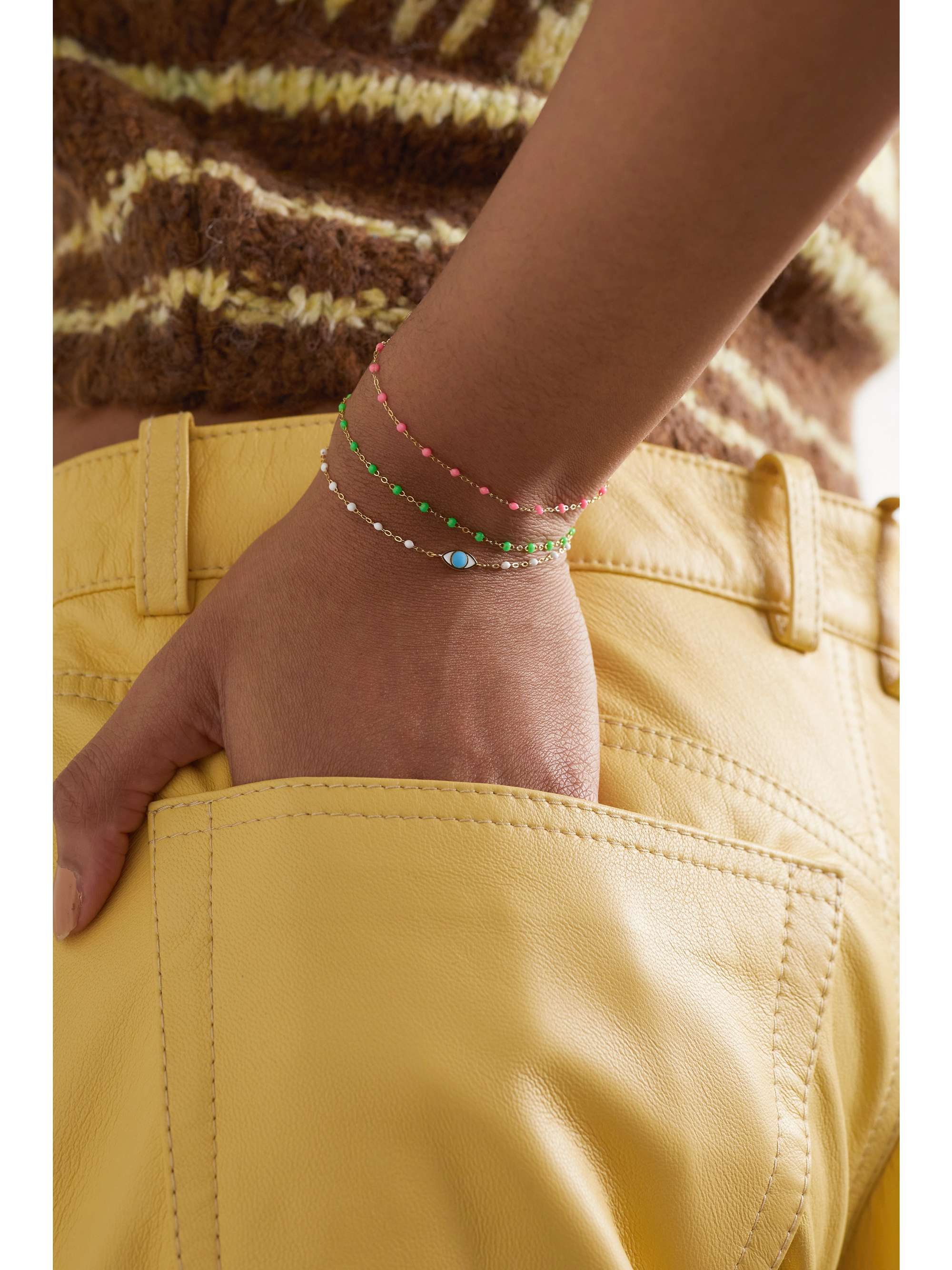 GIGI CLOZEAU Eye Classic Gigi Armband aus 18 Karat Gold mit Harz