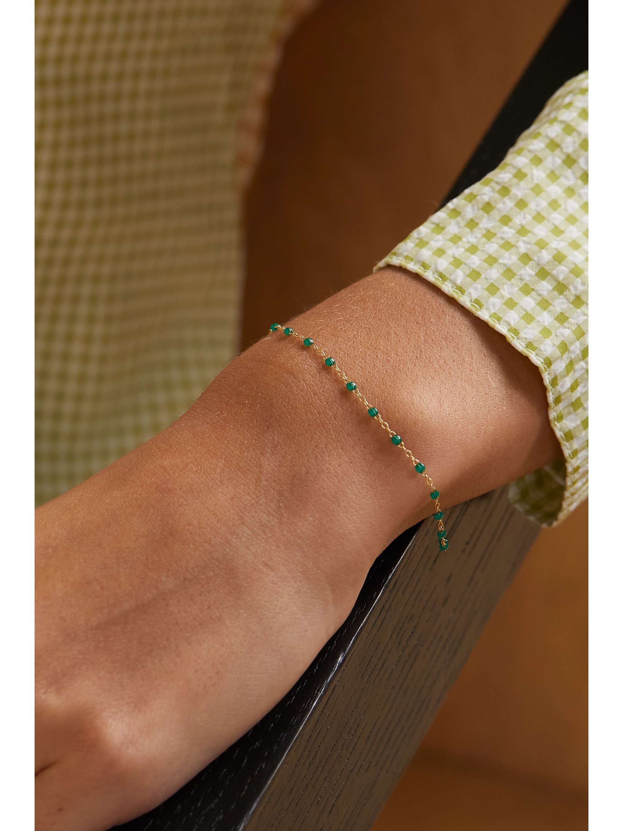 GIGI CLOZEAU Classic Gigi 18-karat gold and resin bracelet