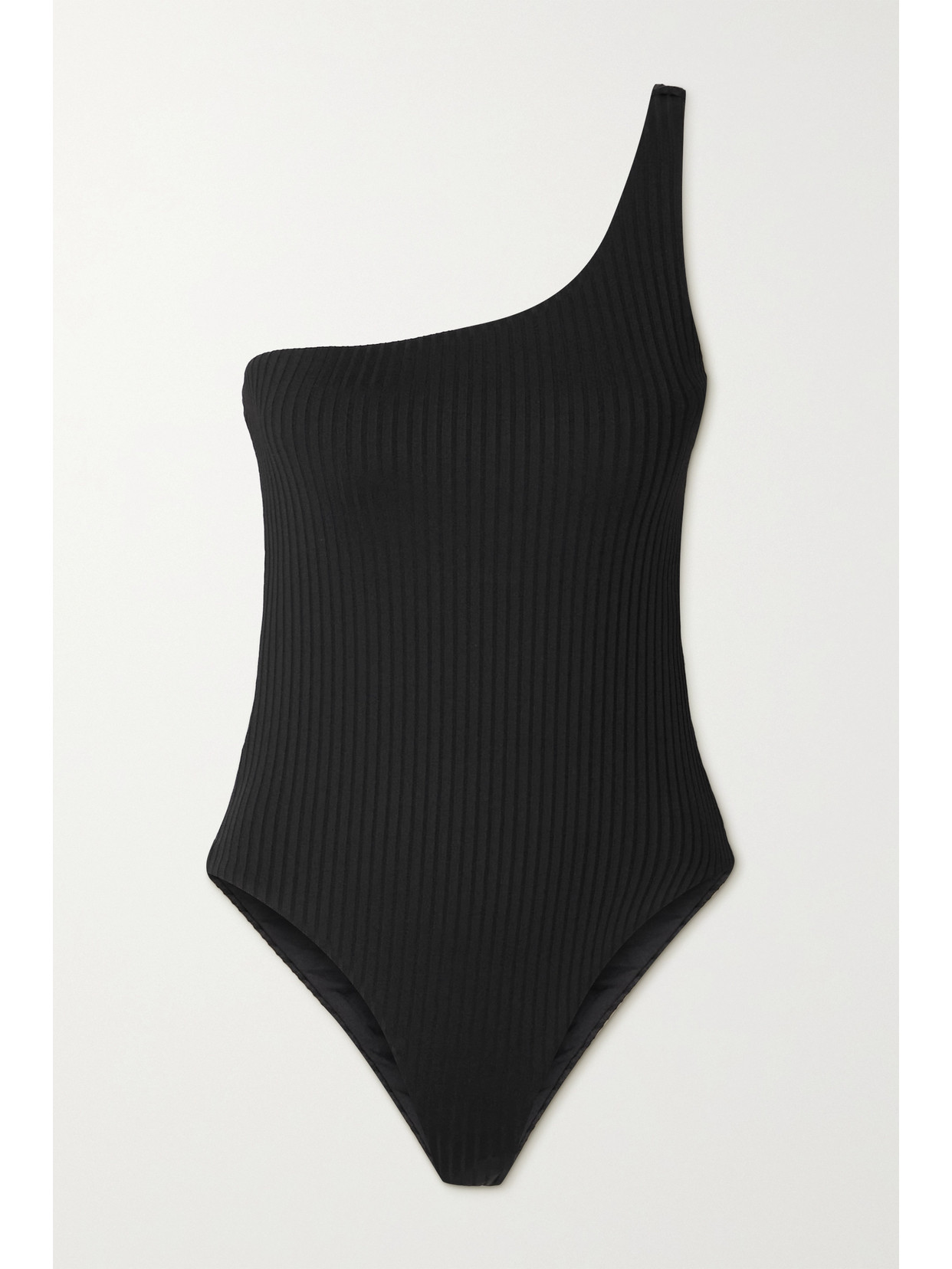 Melissa Odabash Palermo Animal-print One-shoulder One-piece Swimsuit In Black
