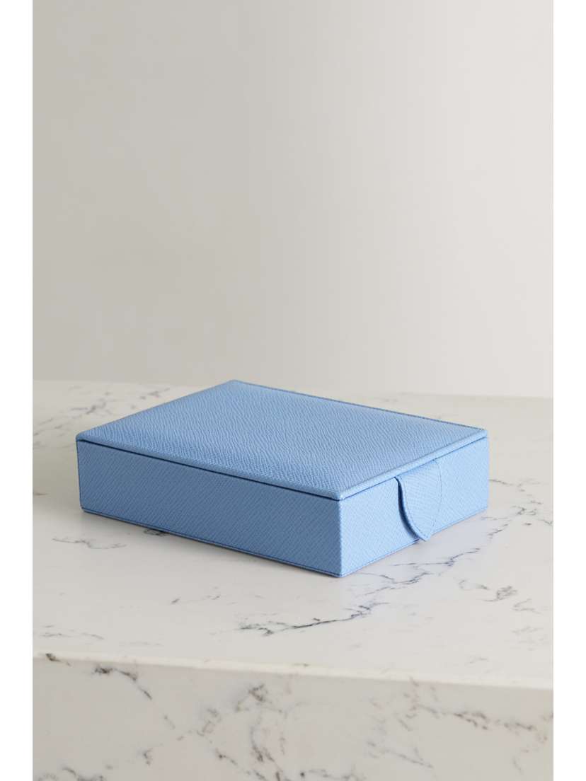 Smythson Textured-leather Jewelry Box