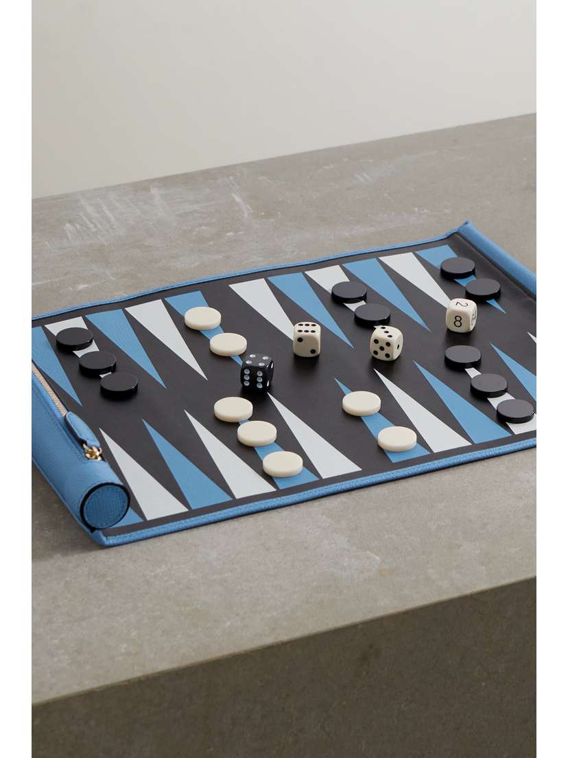 Smythson Panama Textured-leather Backgammon Roll