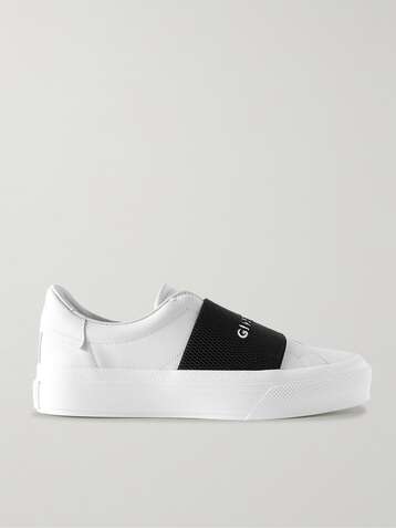 지방시 Givenchy City Court leather slip-on sneakers,White