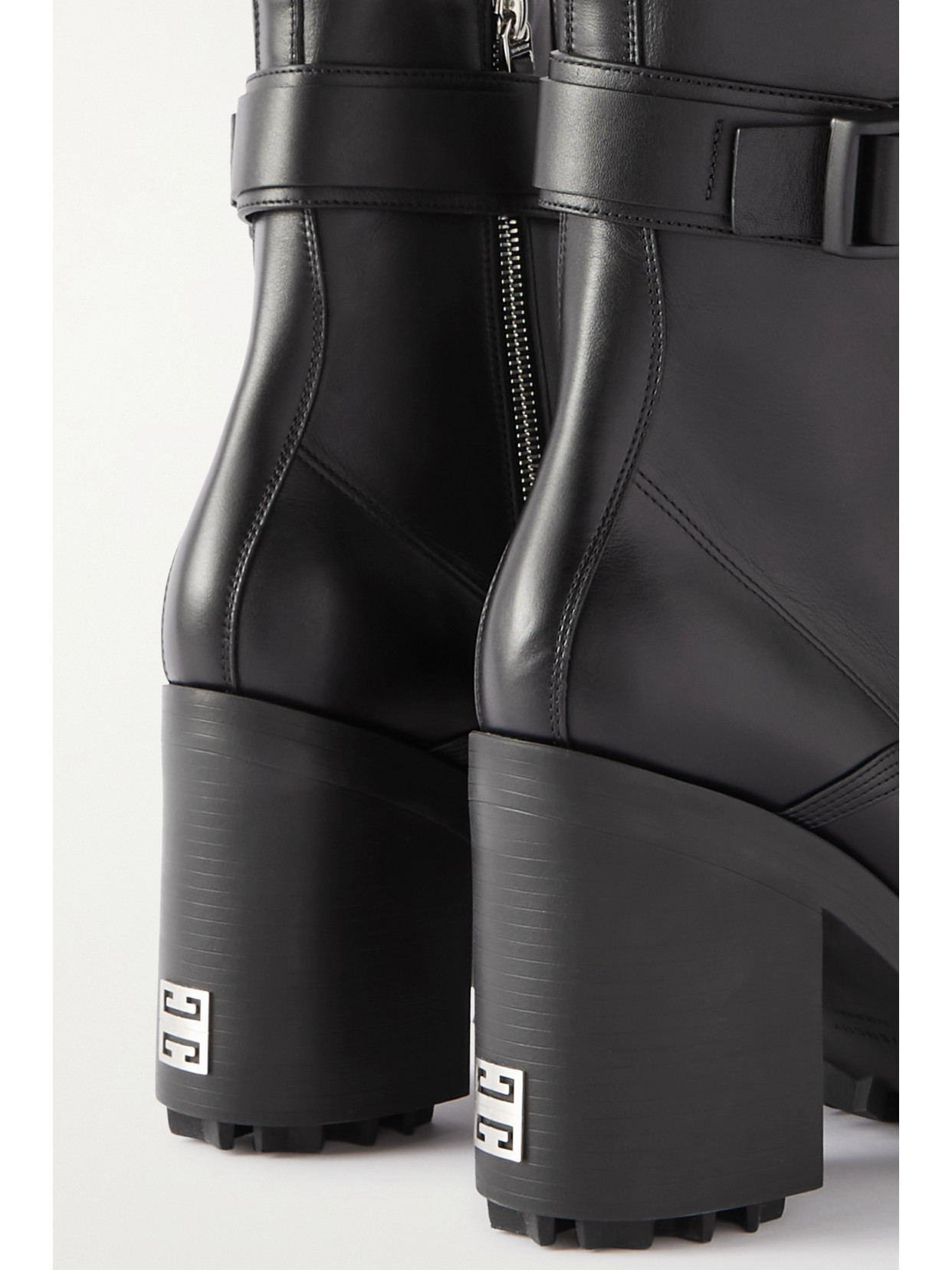 Givenchy Terra Lace-up Heeled Leather Boots In Black