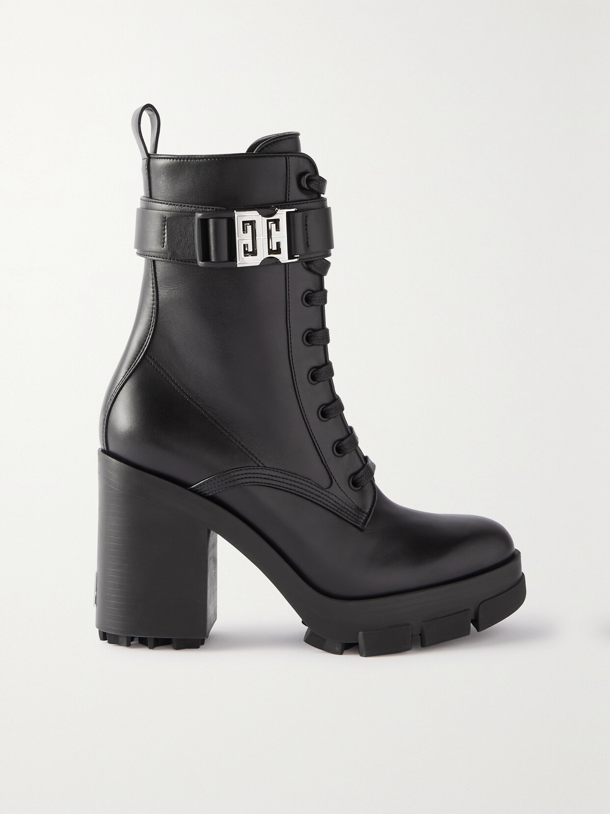 Shop Givenchy Embellished Leather Ankle Boots In Black