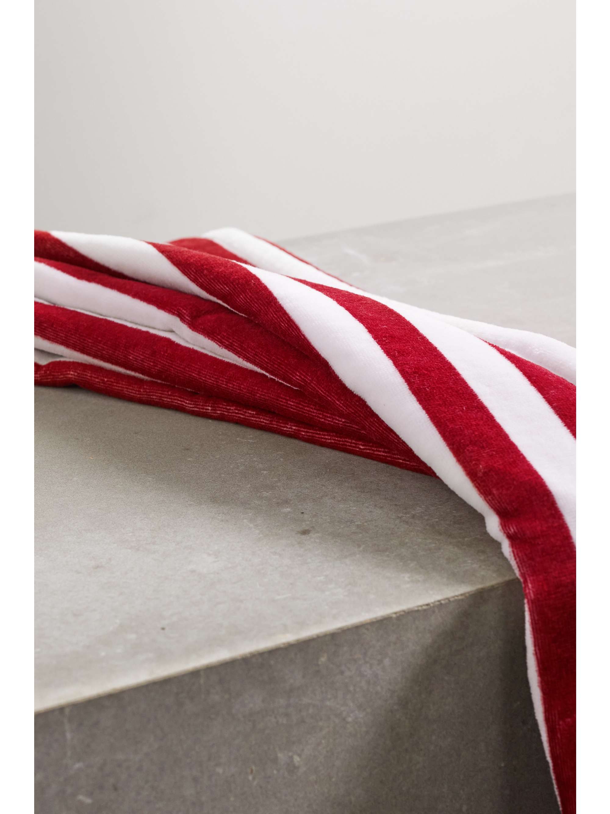 LORO PIANA Striped cotton-terry beach towel