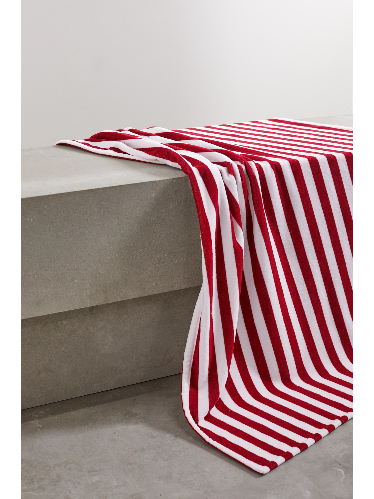 Loro Piana - Striped Cotton-terry Beach Towel - Red