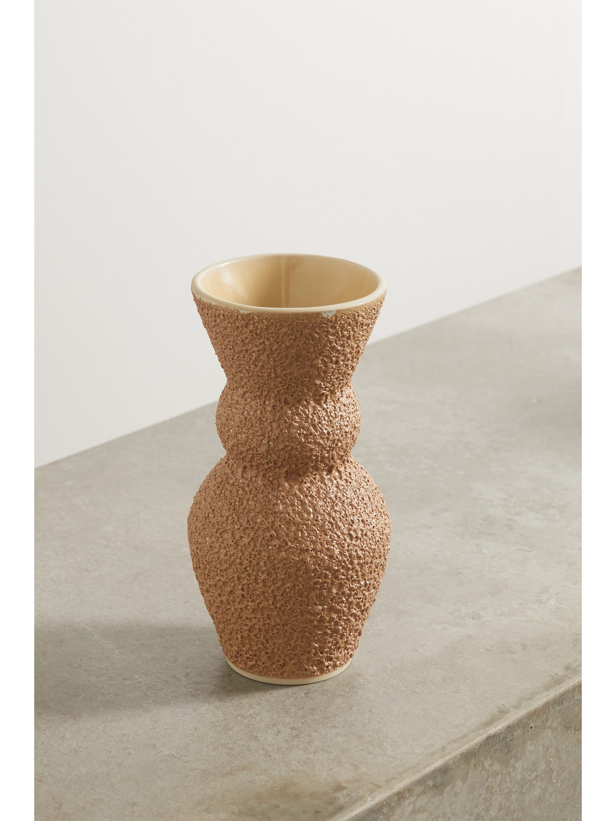 Marloe Marloe - + Net Sustain Lucie Glazed Ceramic Vase - Neutrals