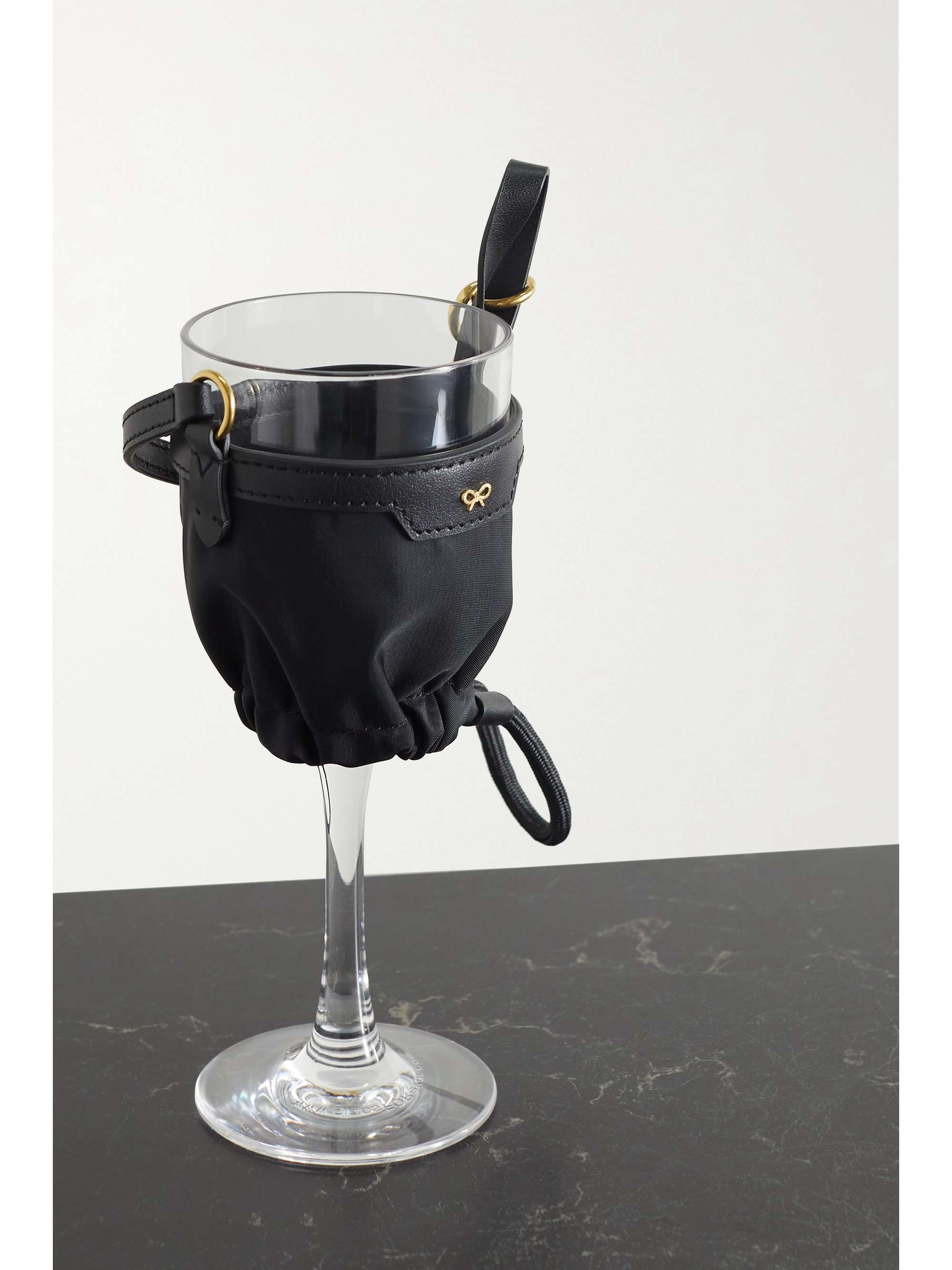 ANYA HINDMARCH + NET SUSTAIN leathertrimmed recycled nylon wine glass