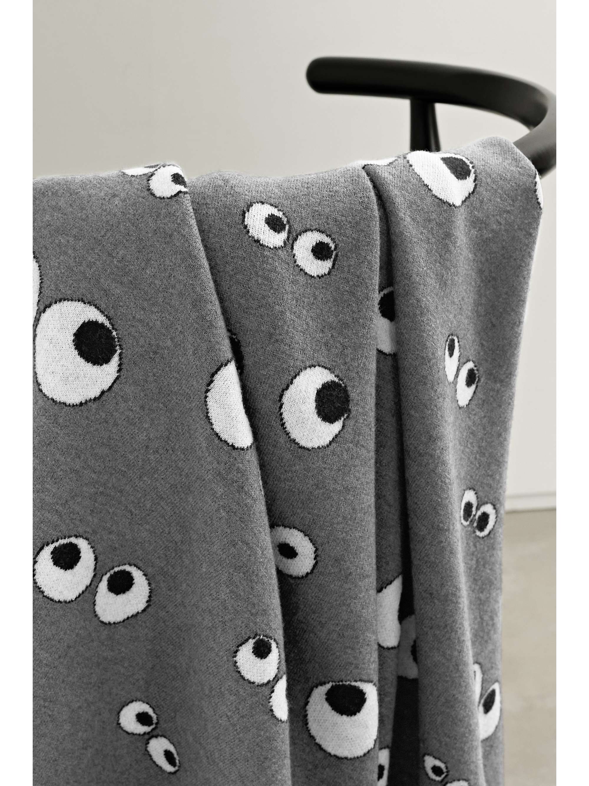ANYA HINDMARCH All Over Eyes intarsia wool-blend throw