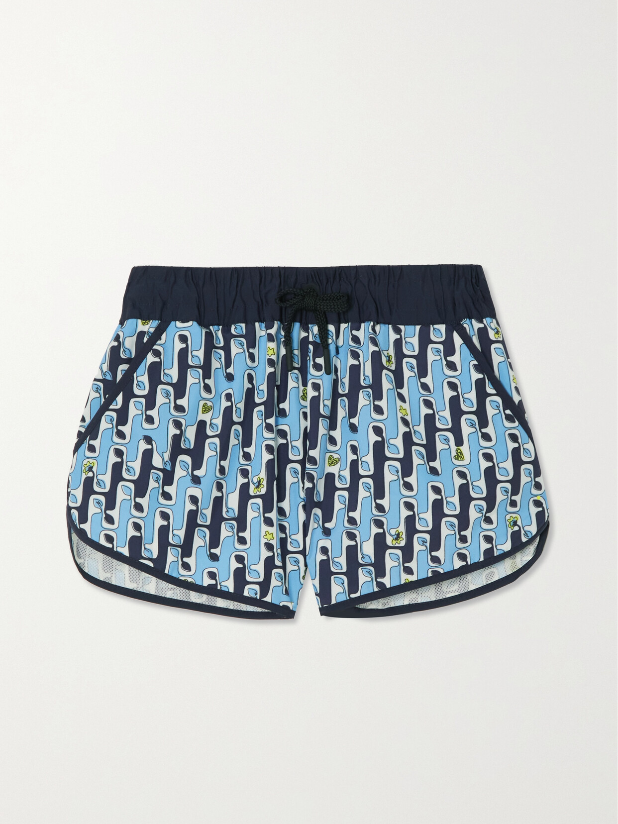 Moncler Genius Day-namic Graphic Print Running Shorts In Blue