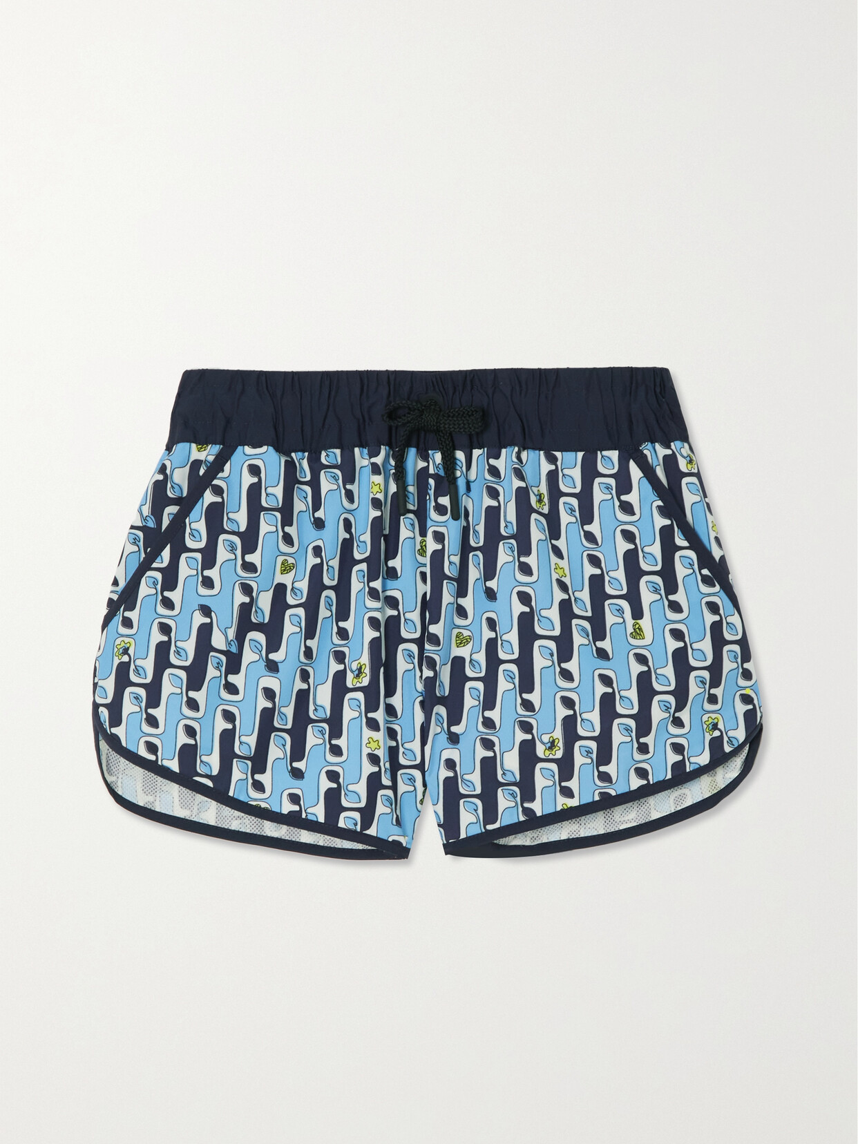 Shop Moncler Genius Printed Shell Shorts In Blue