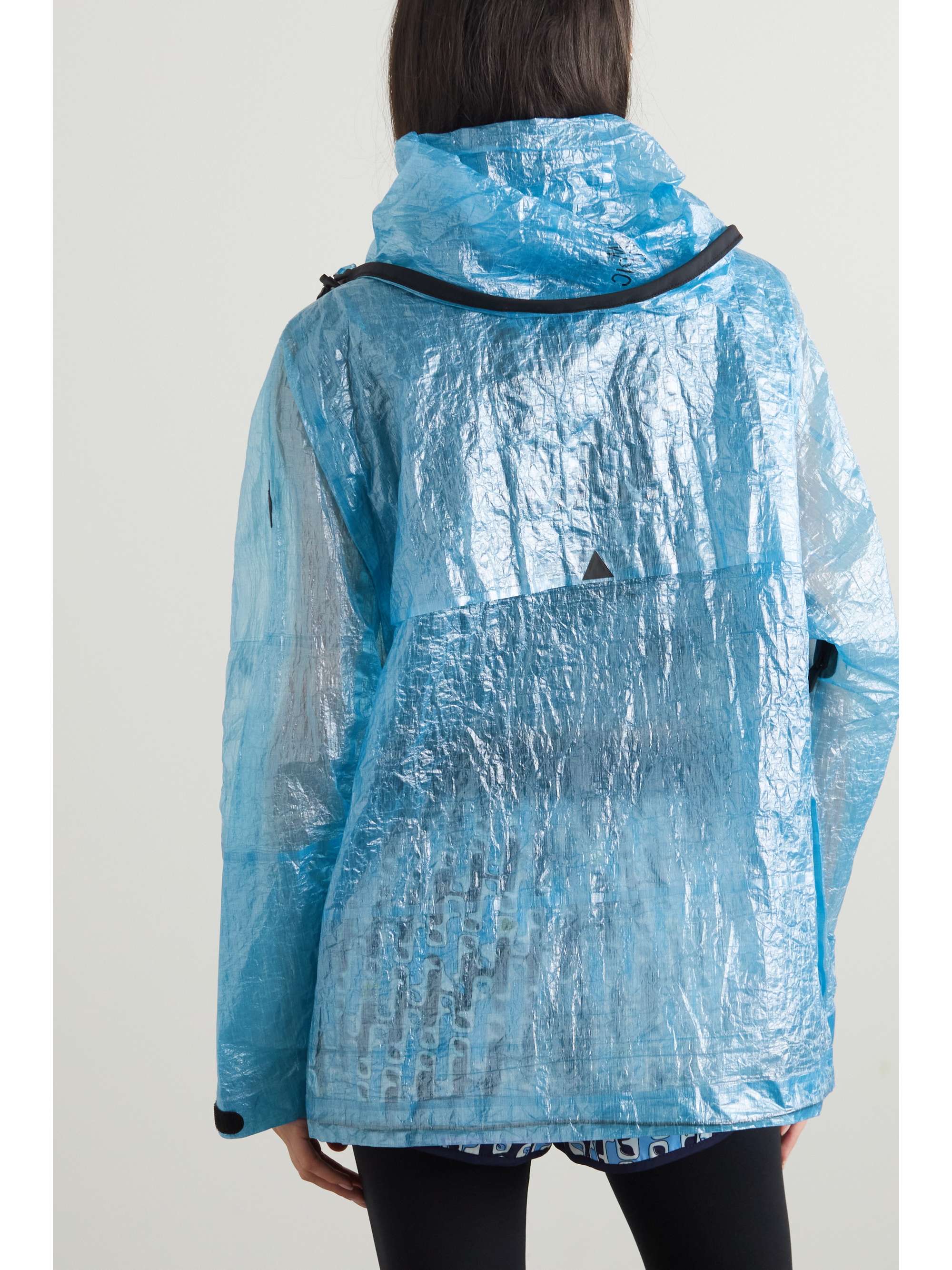 MONCLER GENIUS Landry hooded printed crinkled-PVC jacket