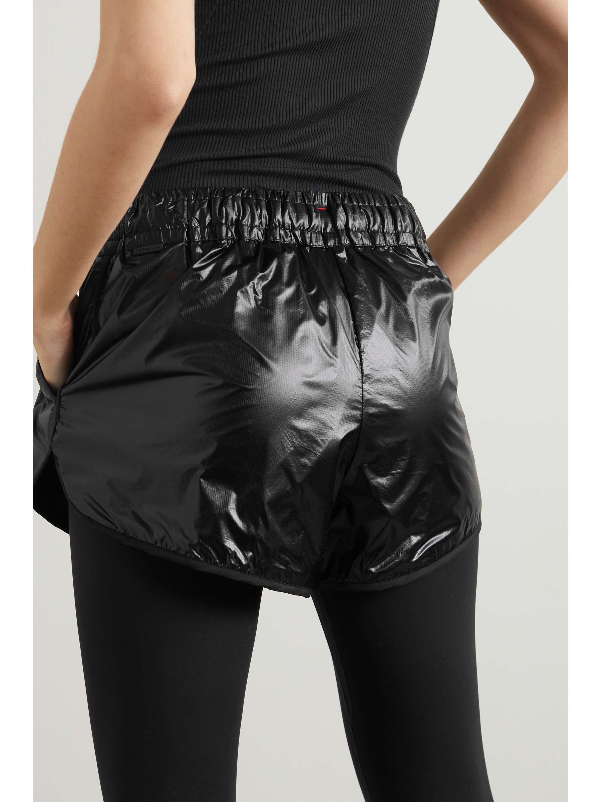 MONCLER GENIUS Glossed-ripstop shorts