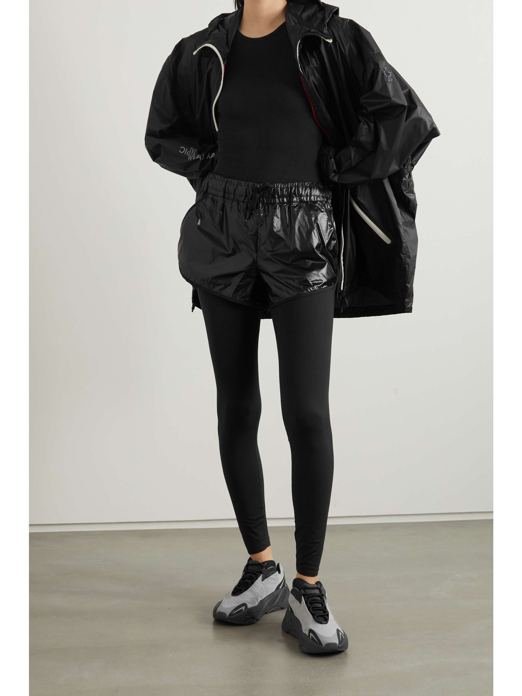 MONCLER GENIUS Glossed-ripstop shorts