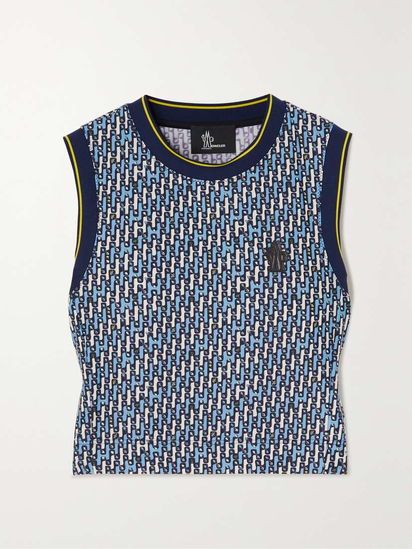 Moncler Genius Cropped Printed Stretch-jersey Tank