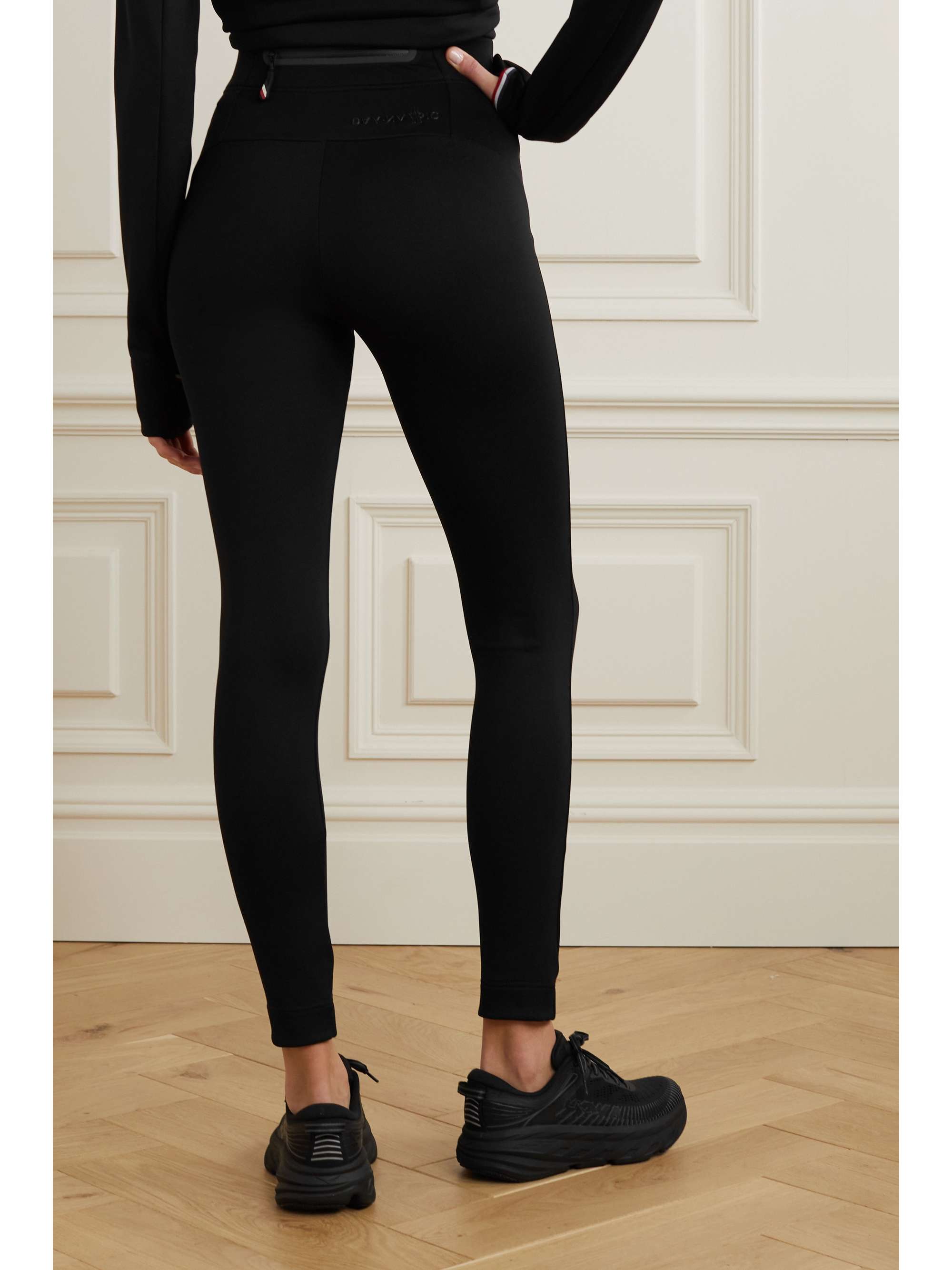 MONCLER GENIUS Logo-appliquéd stretch leggings
