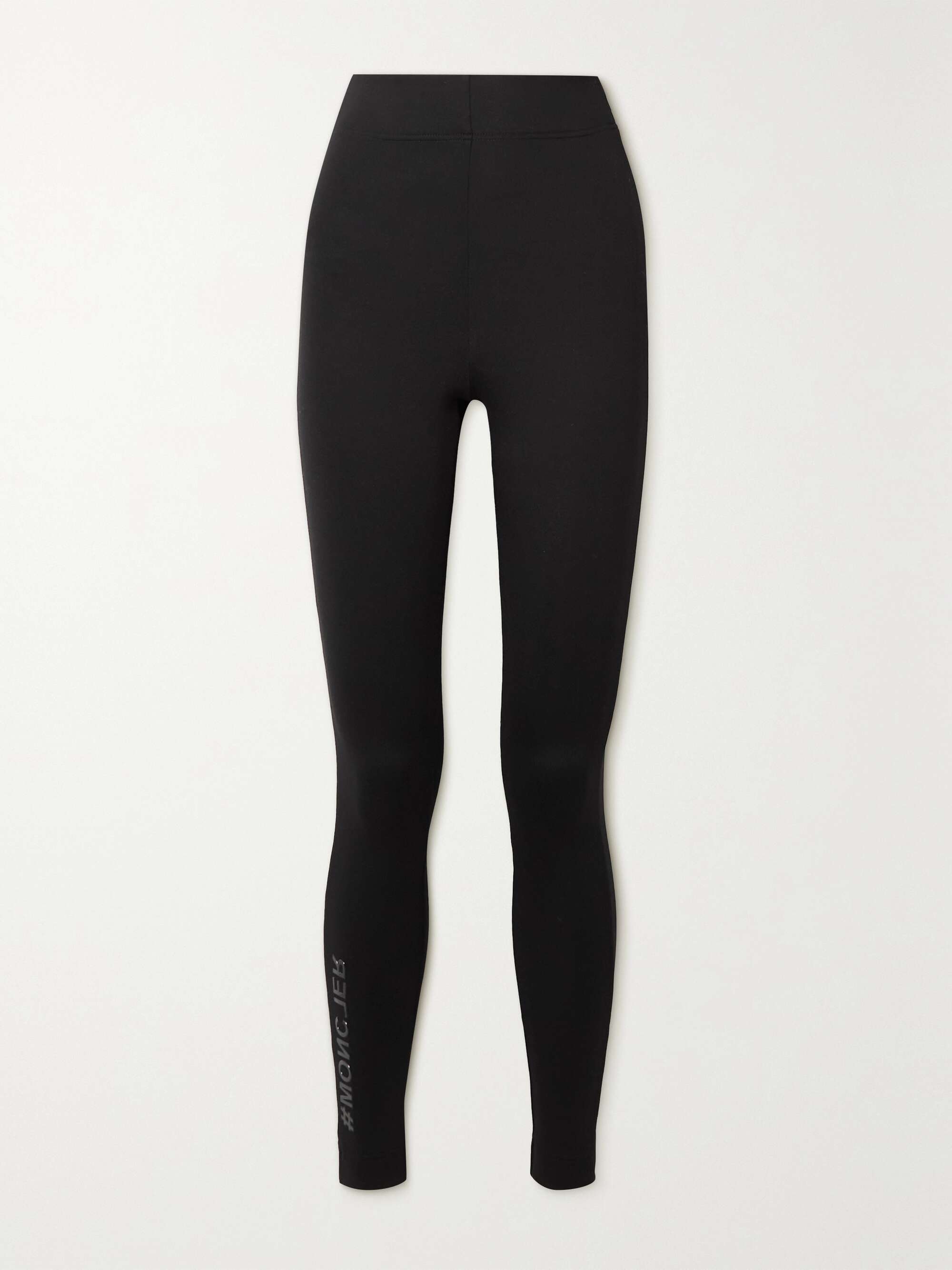 Black Logo-appliquéd stretch leggings | MONCLER GENIUS | NET-A-PORTER