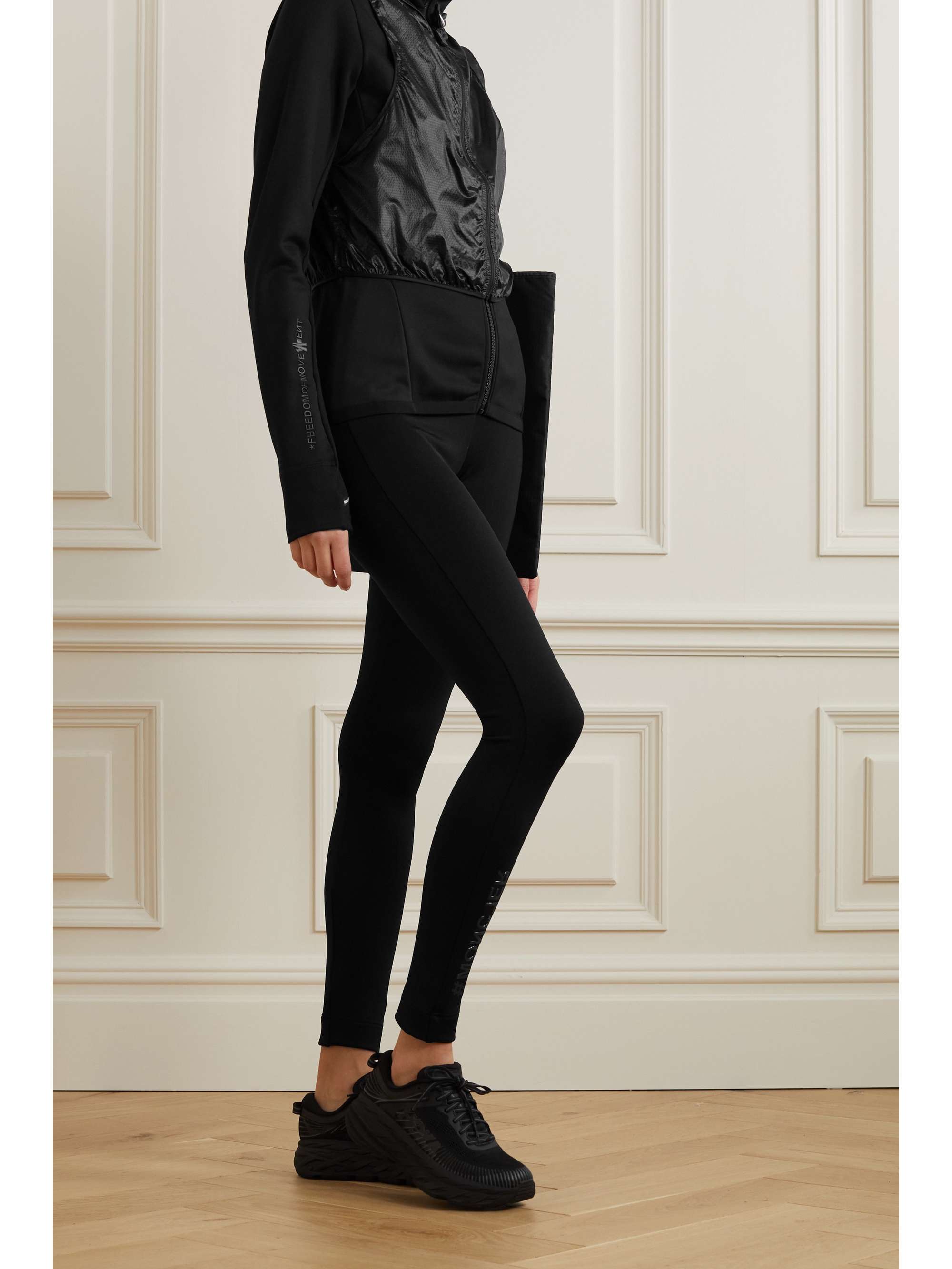 MONCLER GENIUS Logo-appliquéd stretch leggings