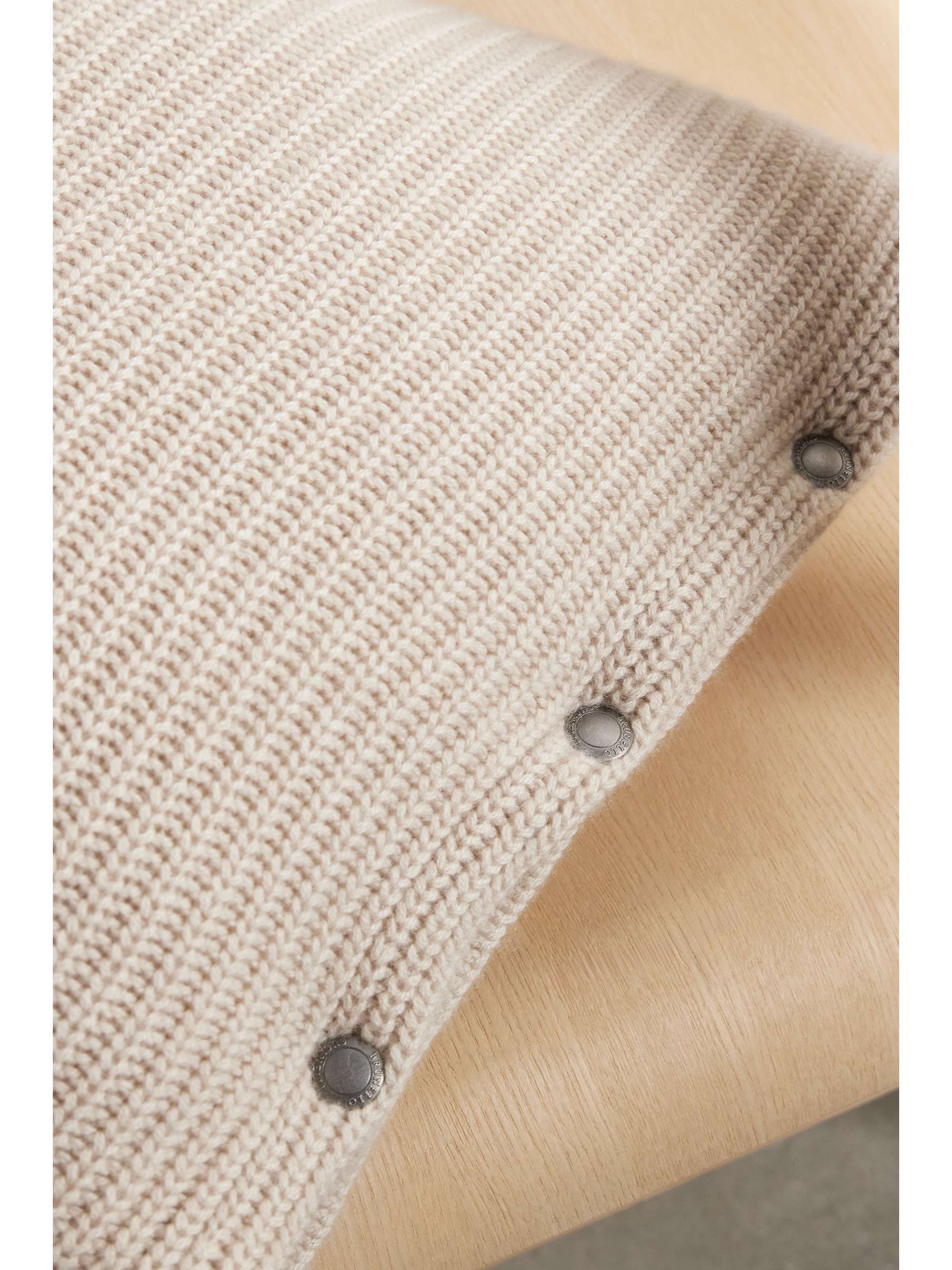 BRUNELLO CUCINELLI Ribbed cashmere down cushion