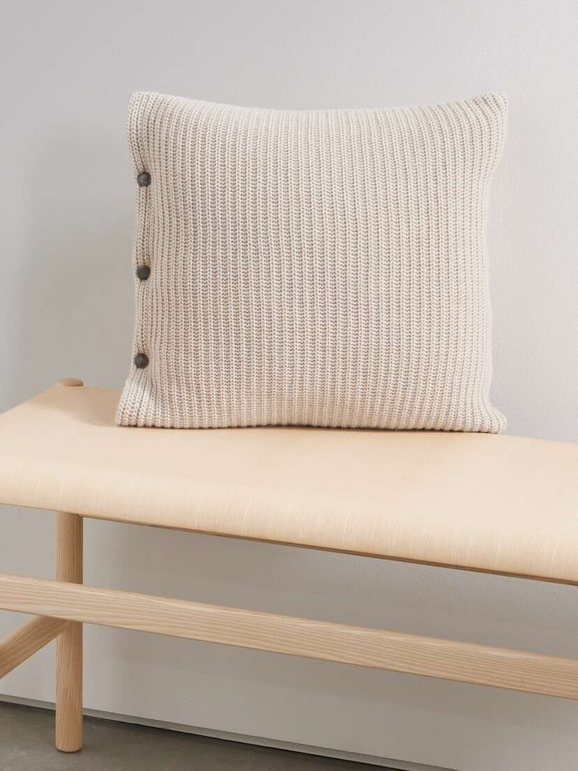 Brunello Cucinelli Ribbed Cashmere Down Cushion
