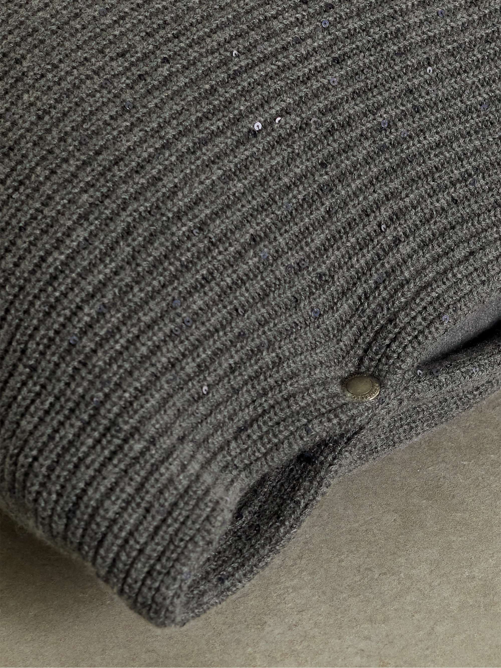 BRUNELLO CUCINELLI Sequin-embellished ribbed cashmere and silk-blend down cushion