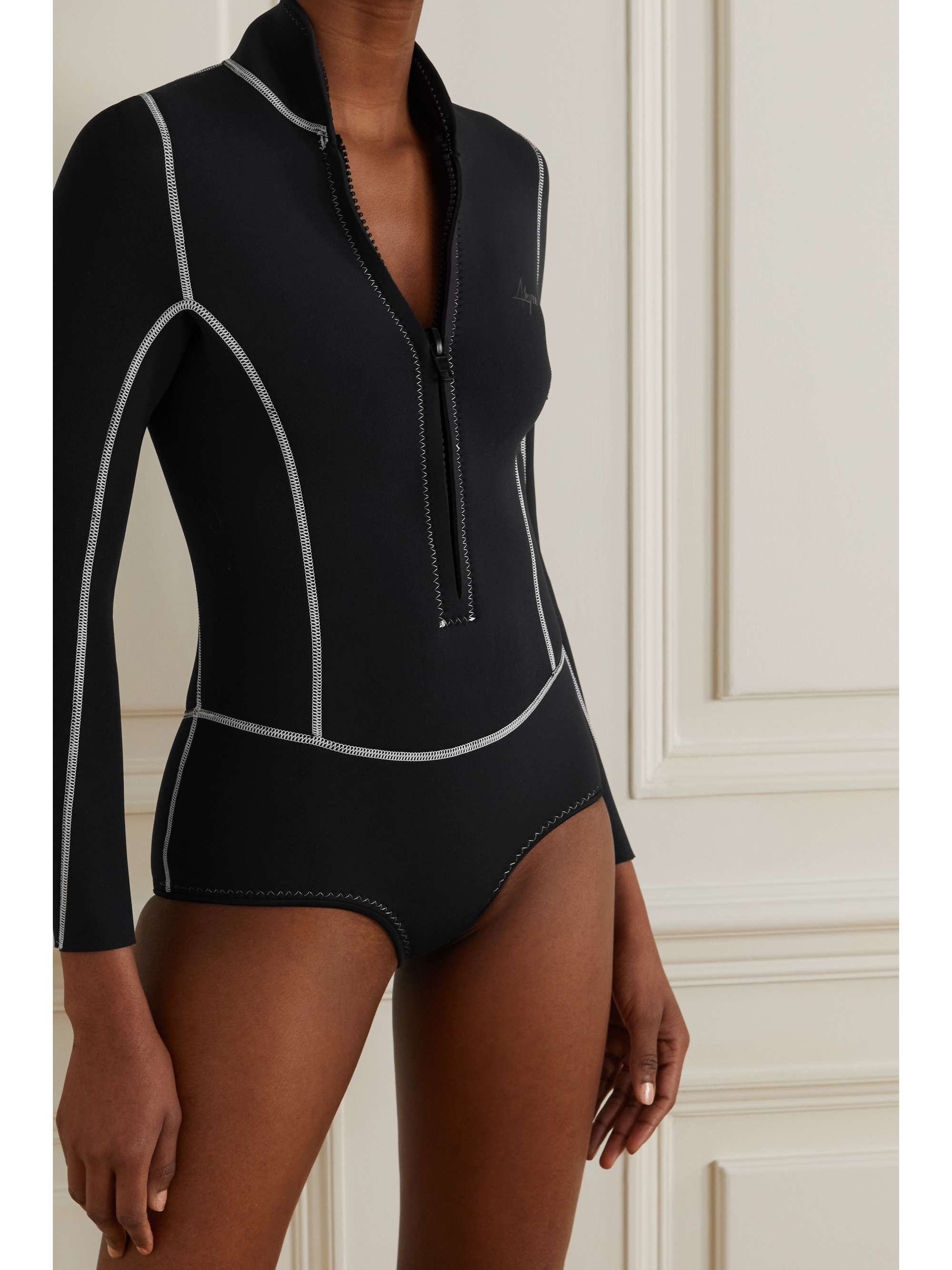 Dark Gray Lotte Neoprene Swimsuit Abysse Net A Porter