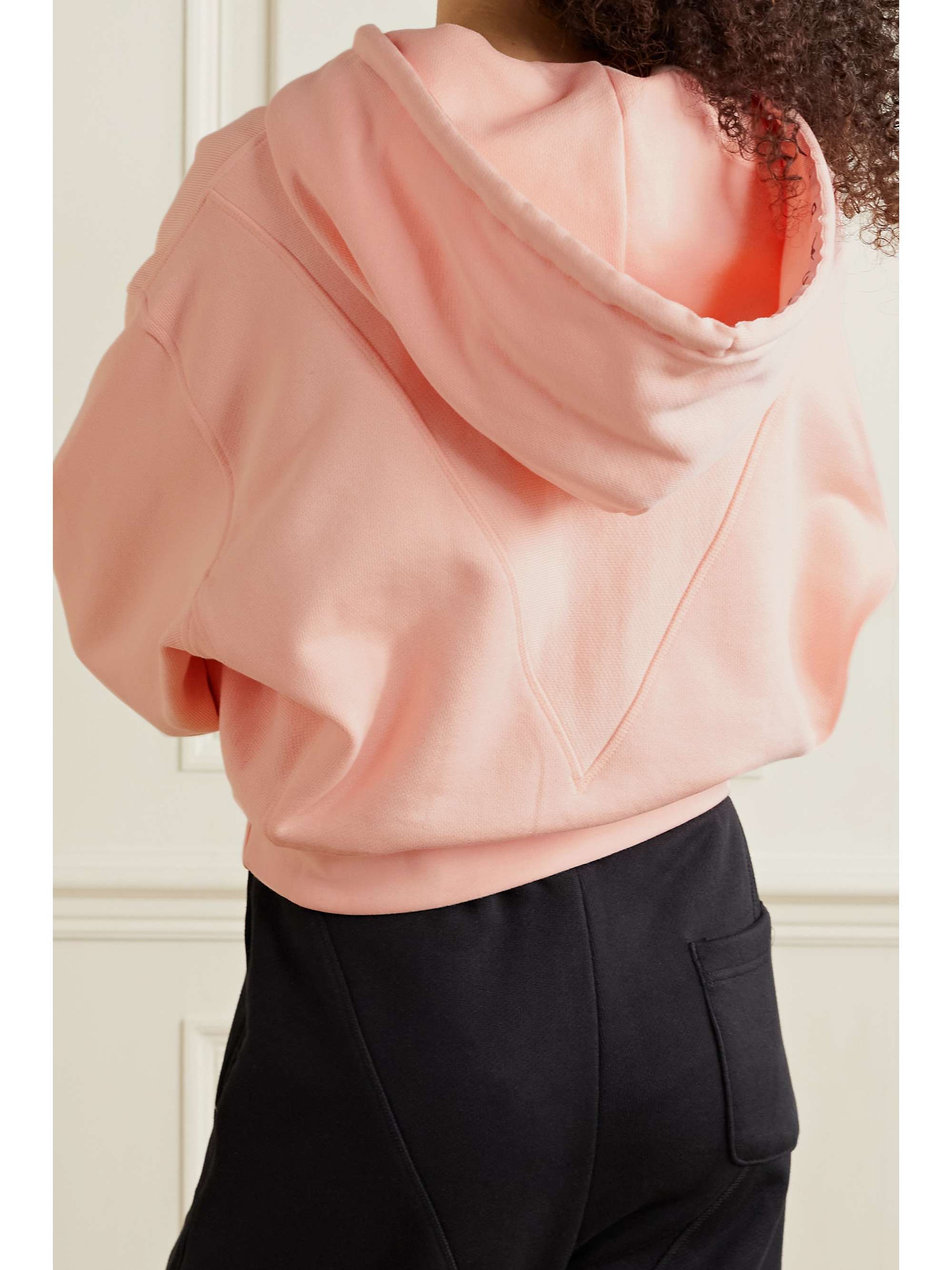 REEBOK X VICTORIA BECKHAM Cropped cotton-jersey hoodie | NET-A-PORTER