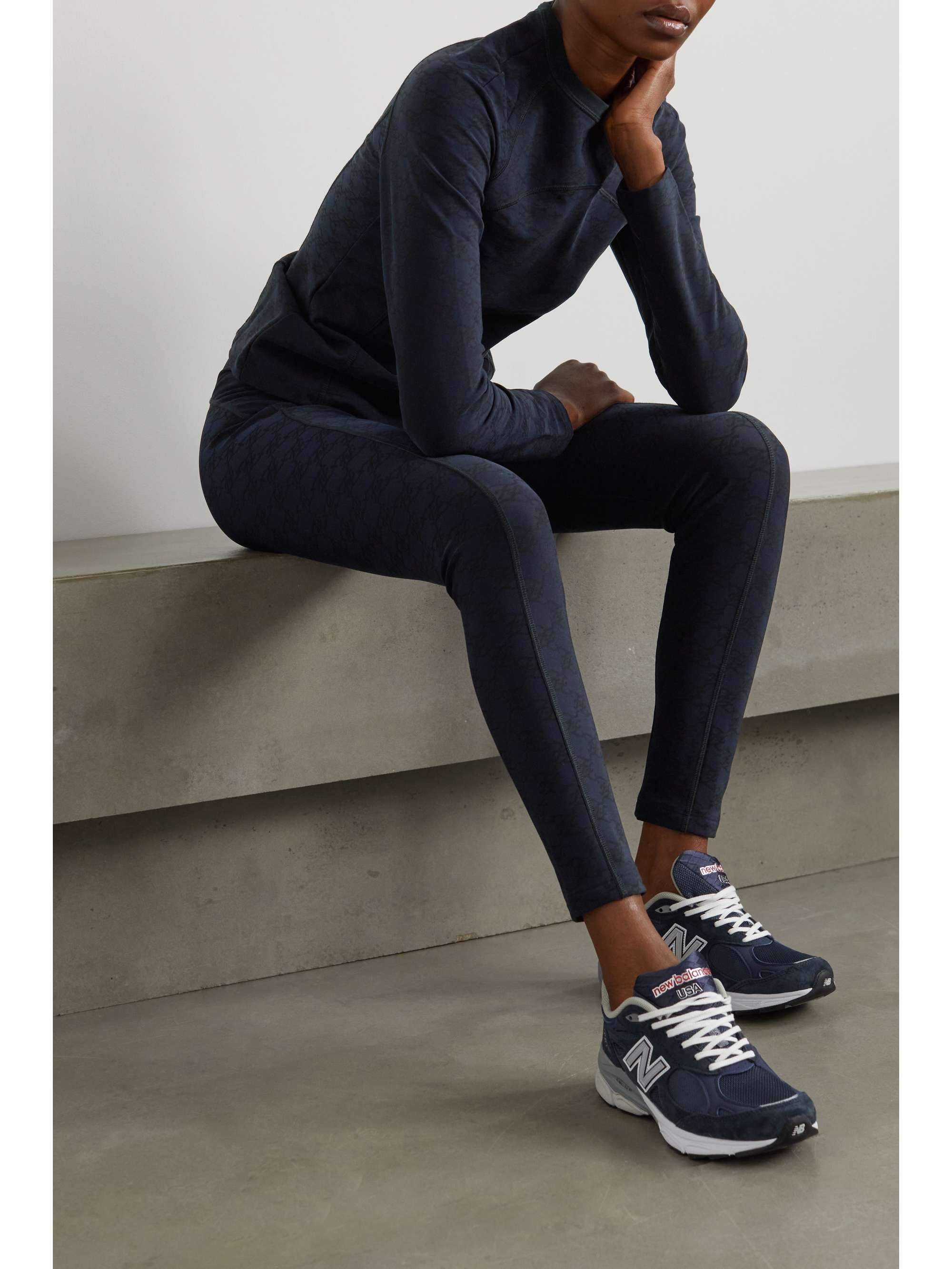 FENDI Karligraphy printed stretch leggings