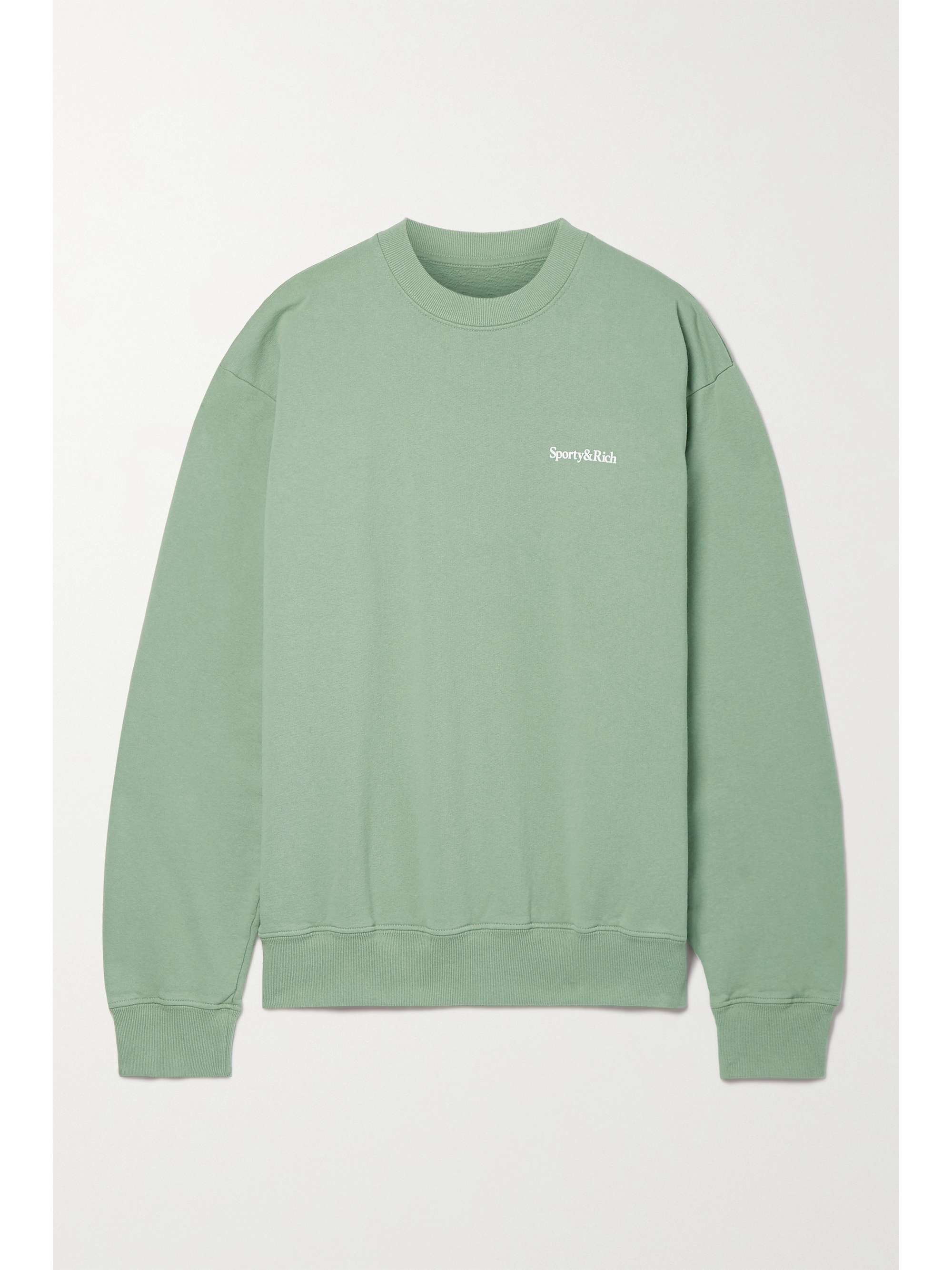 sporty and rich green sweatshirt