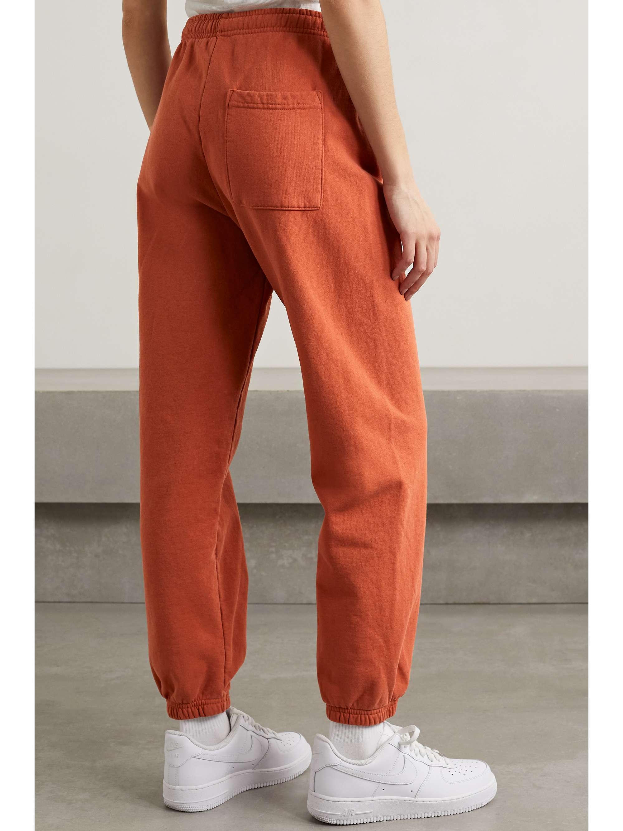 Orange Monaco printed cotton-jersey 