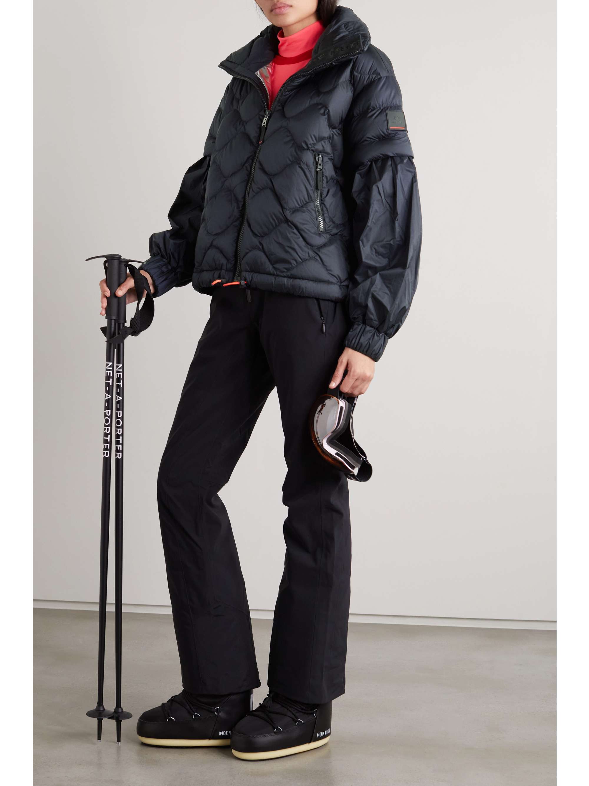 BOGNER FIRE+ICE Trish-D convertible quilted ripstop down ski jacket
