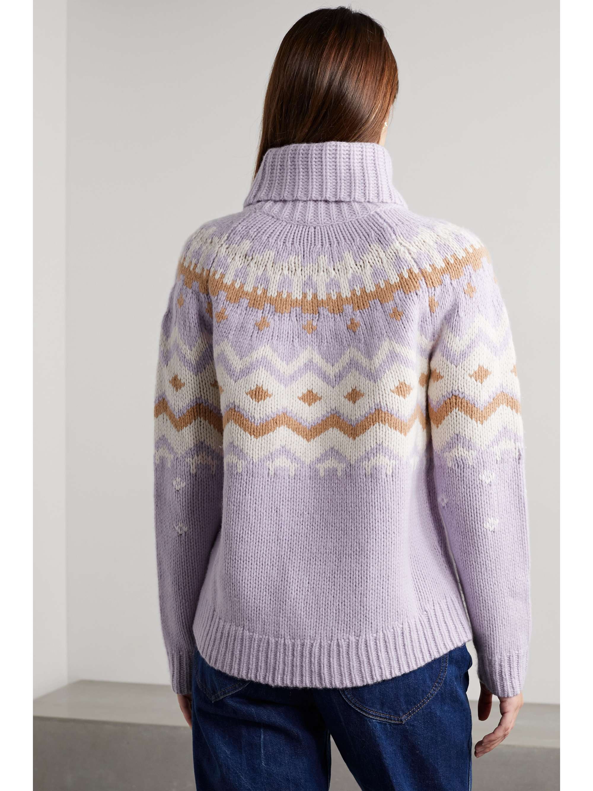 BOGNER Sophi Fair Isle cashmere turtleneck sweater