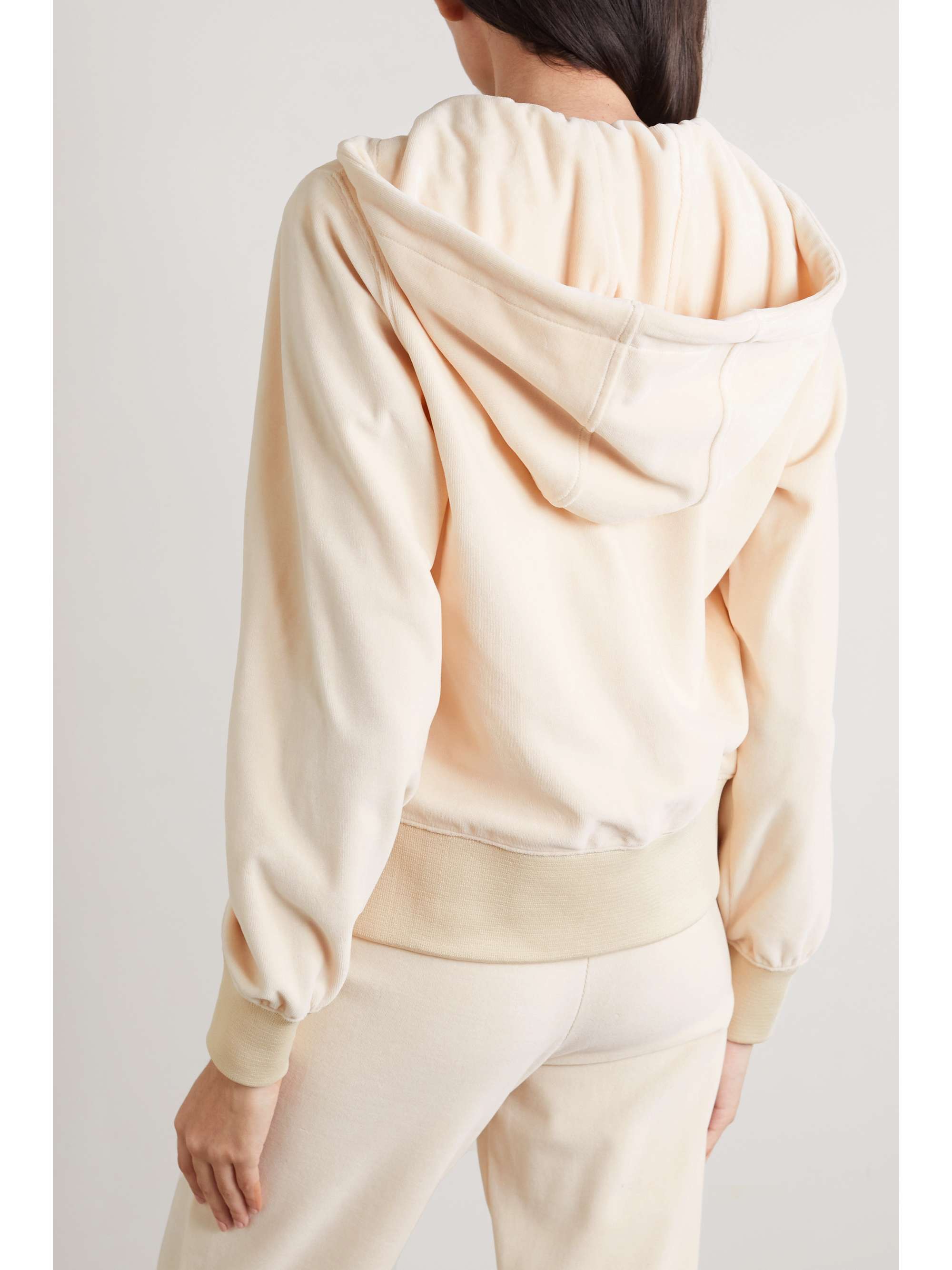 BOGNER Leja cotton-blend velour hoodie