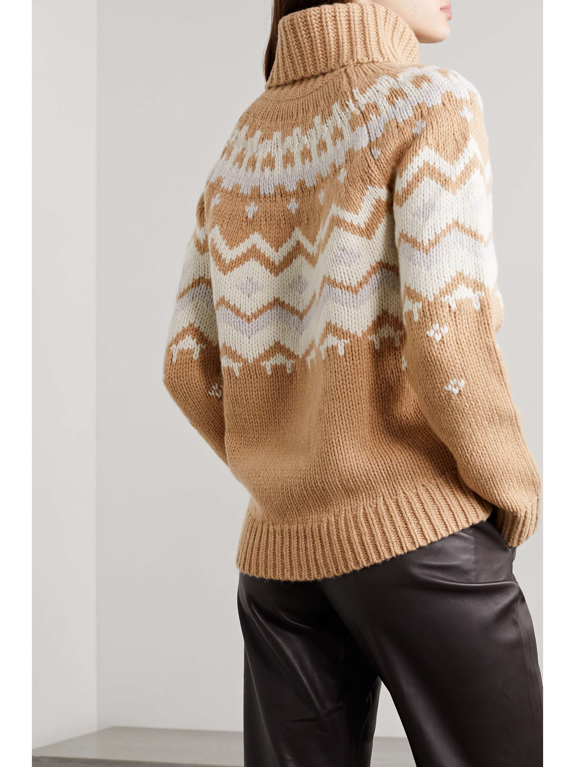 BOGNER Pull à col roulé en cachemire jacquard Sophi
