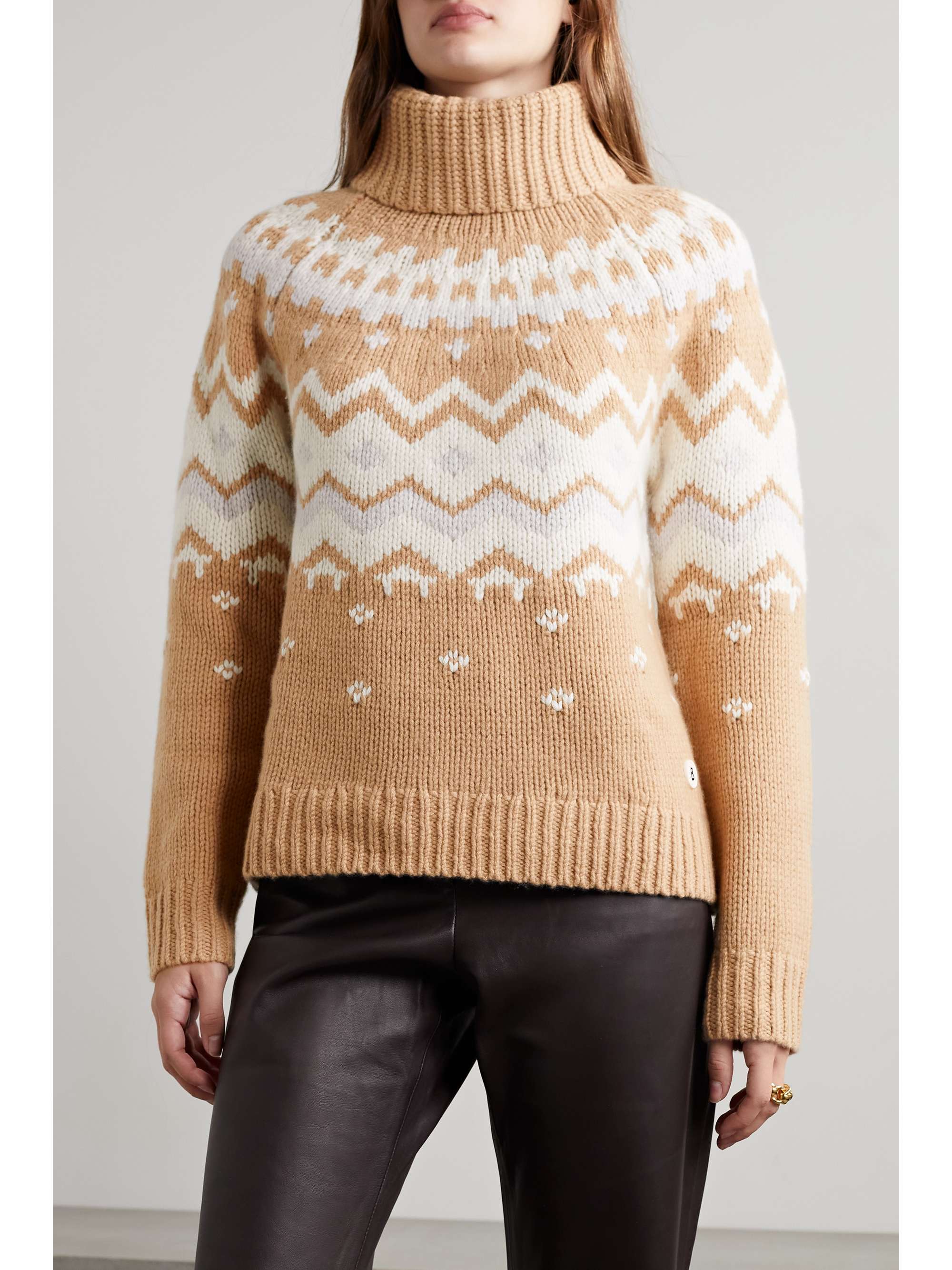BOGNER Pull à col roulé en cachemire jacquard Sophi
