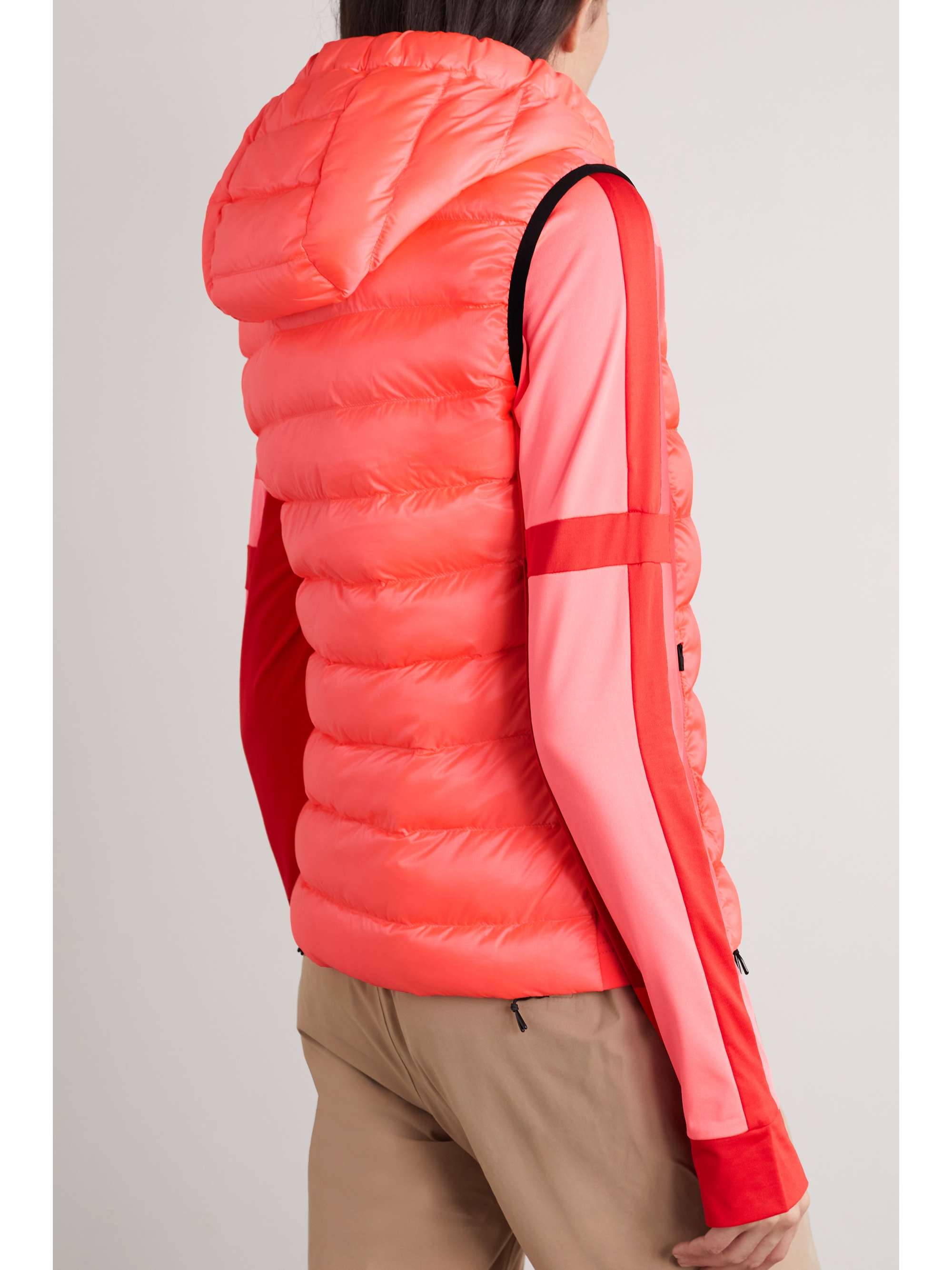 BOGNER FIRE+ICE Rhea hooded stretch-jersey trimmed quilted ripstop vest