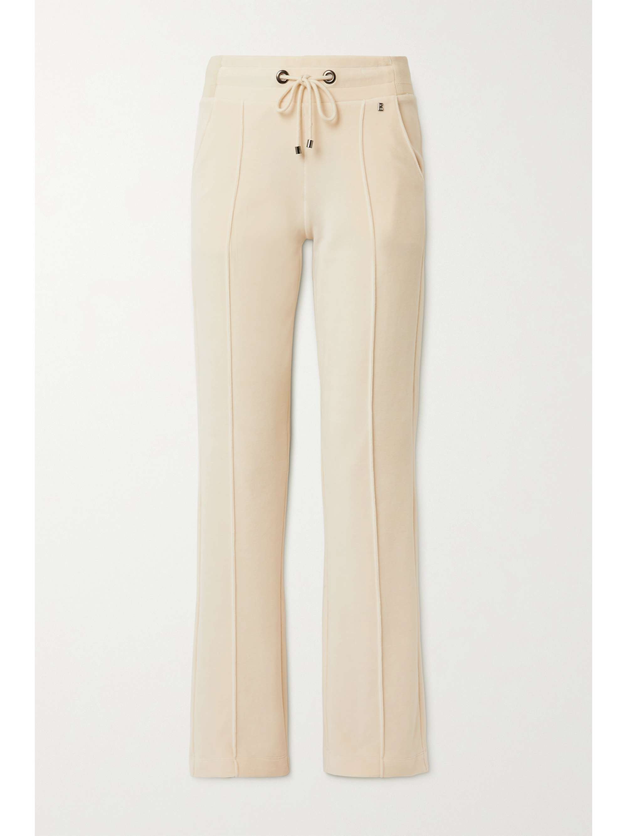 Beige Liddia cotton-blend velour 