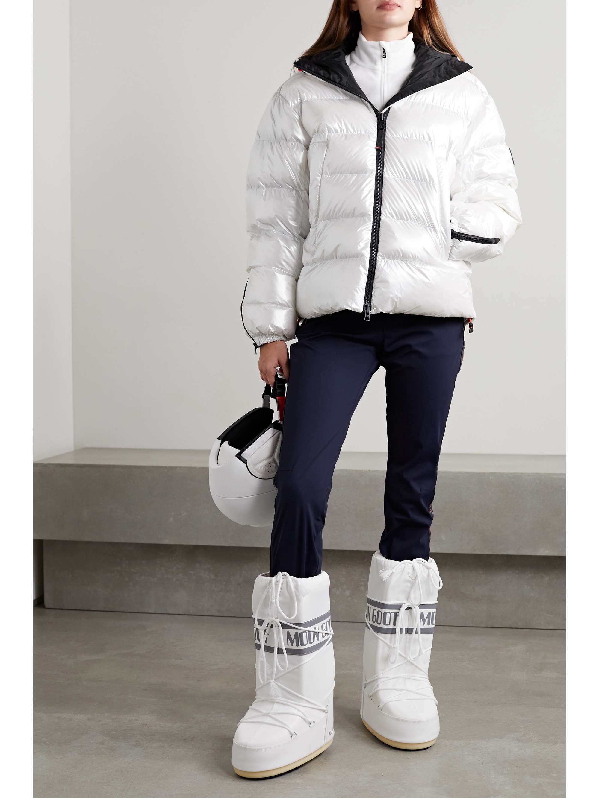 BOGNER FIRE+ICE Raissa hooded quilted padded ski jacket