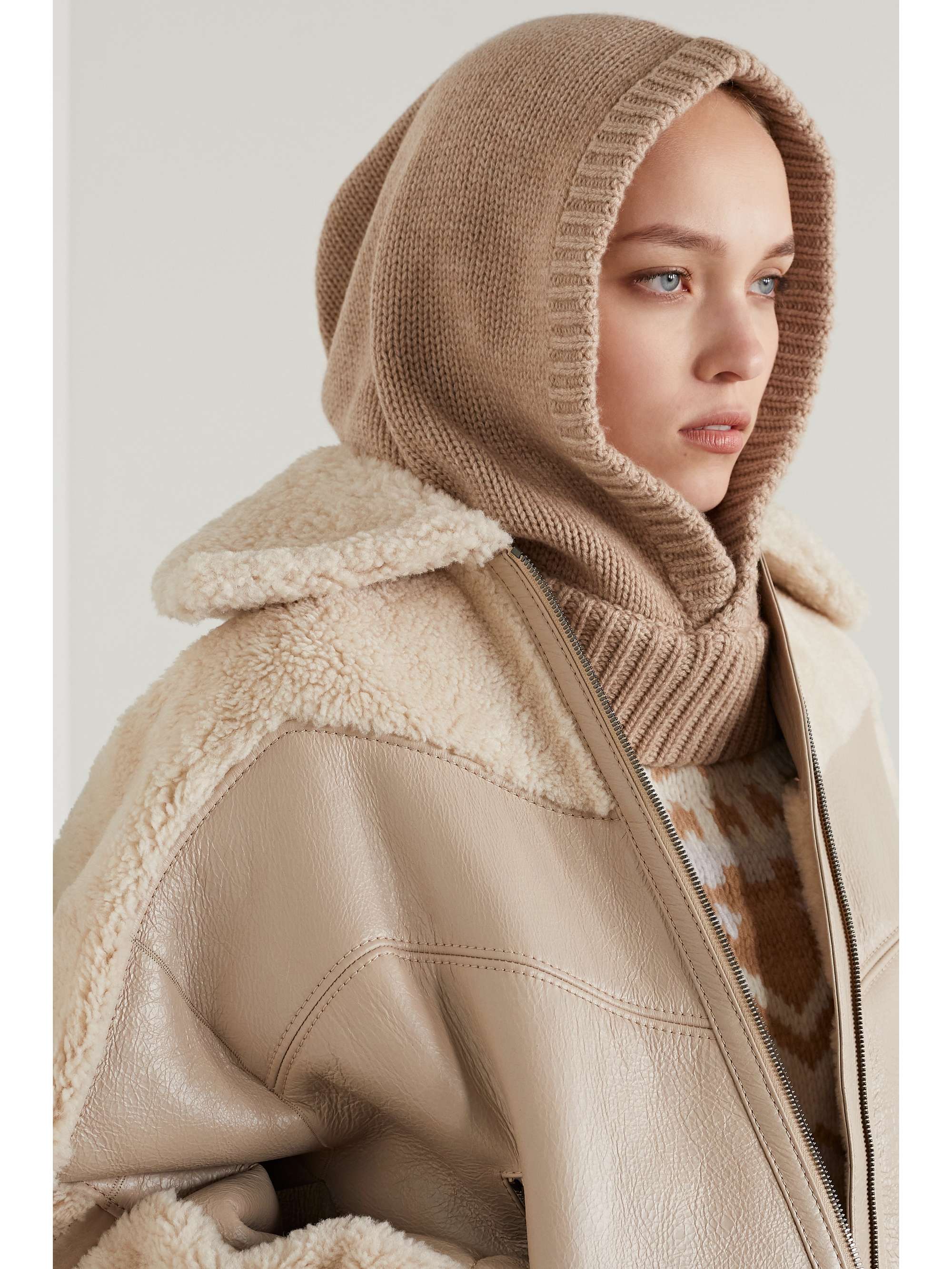 wool blend hood